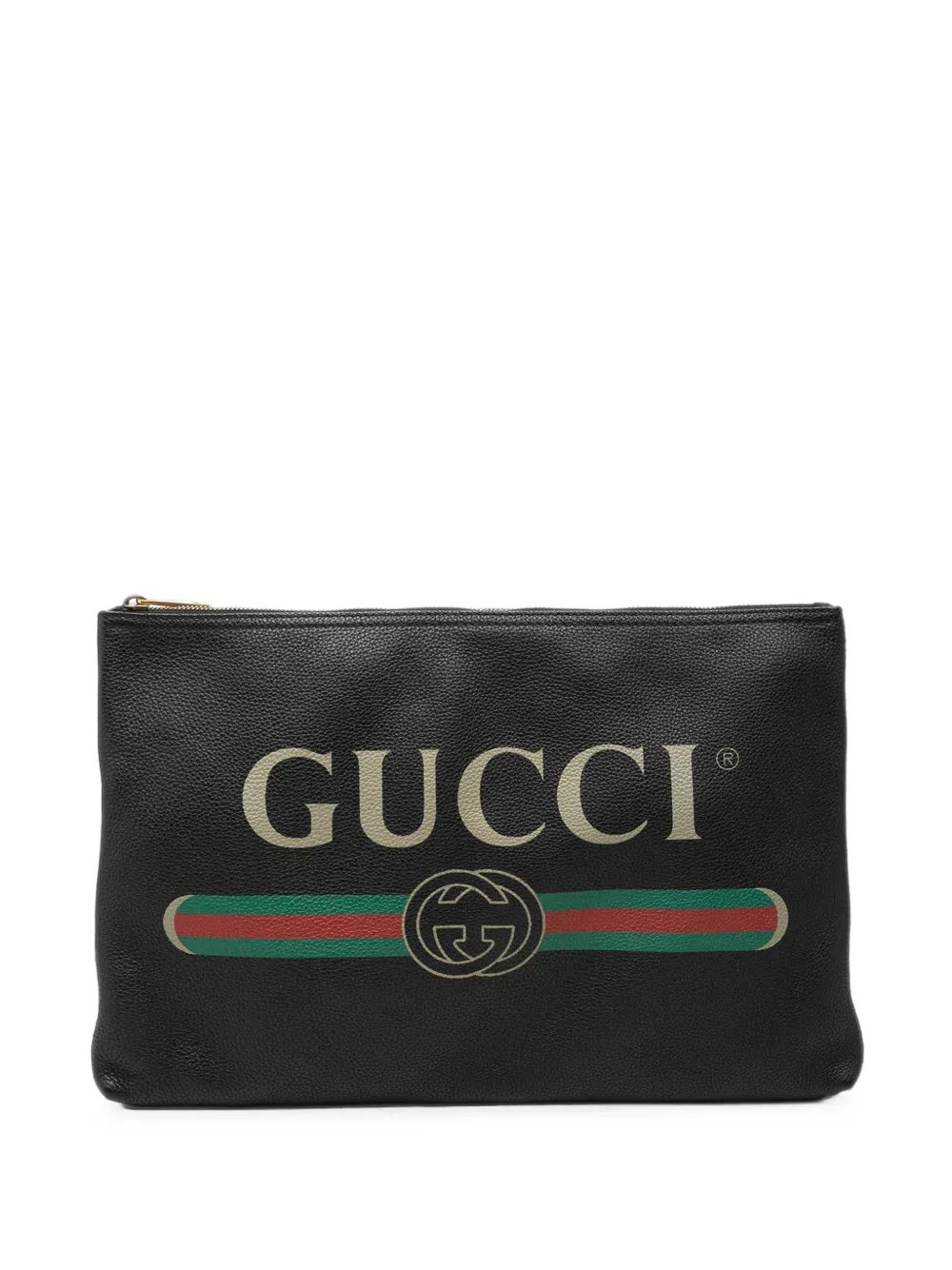 2016-2026 Leather Logo clutch bag