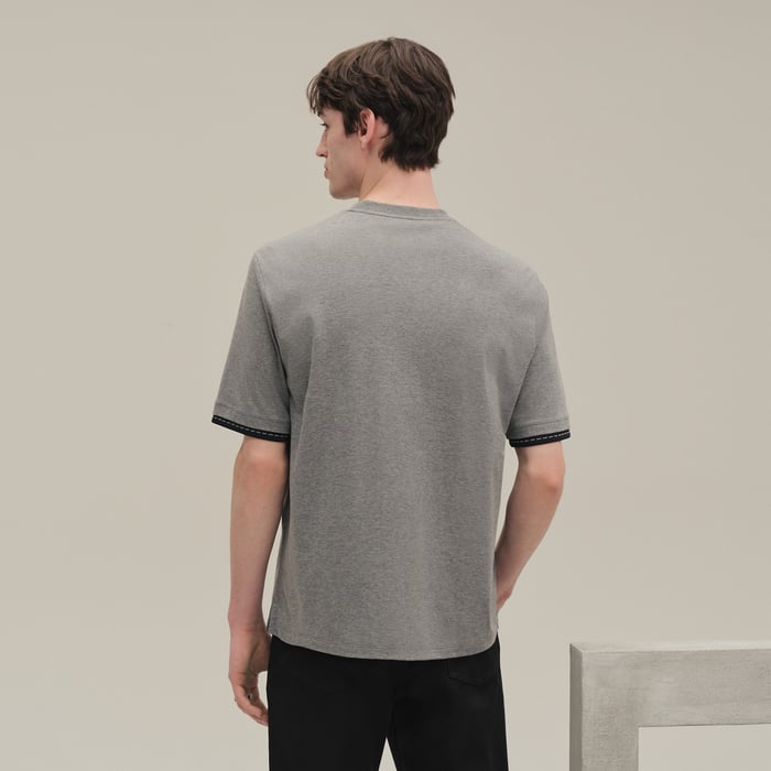 Gris "Piqures Sellier" T-shirt