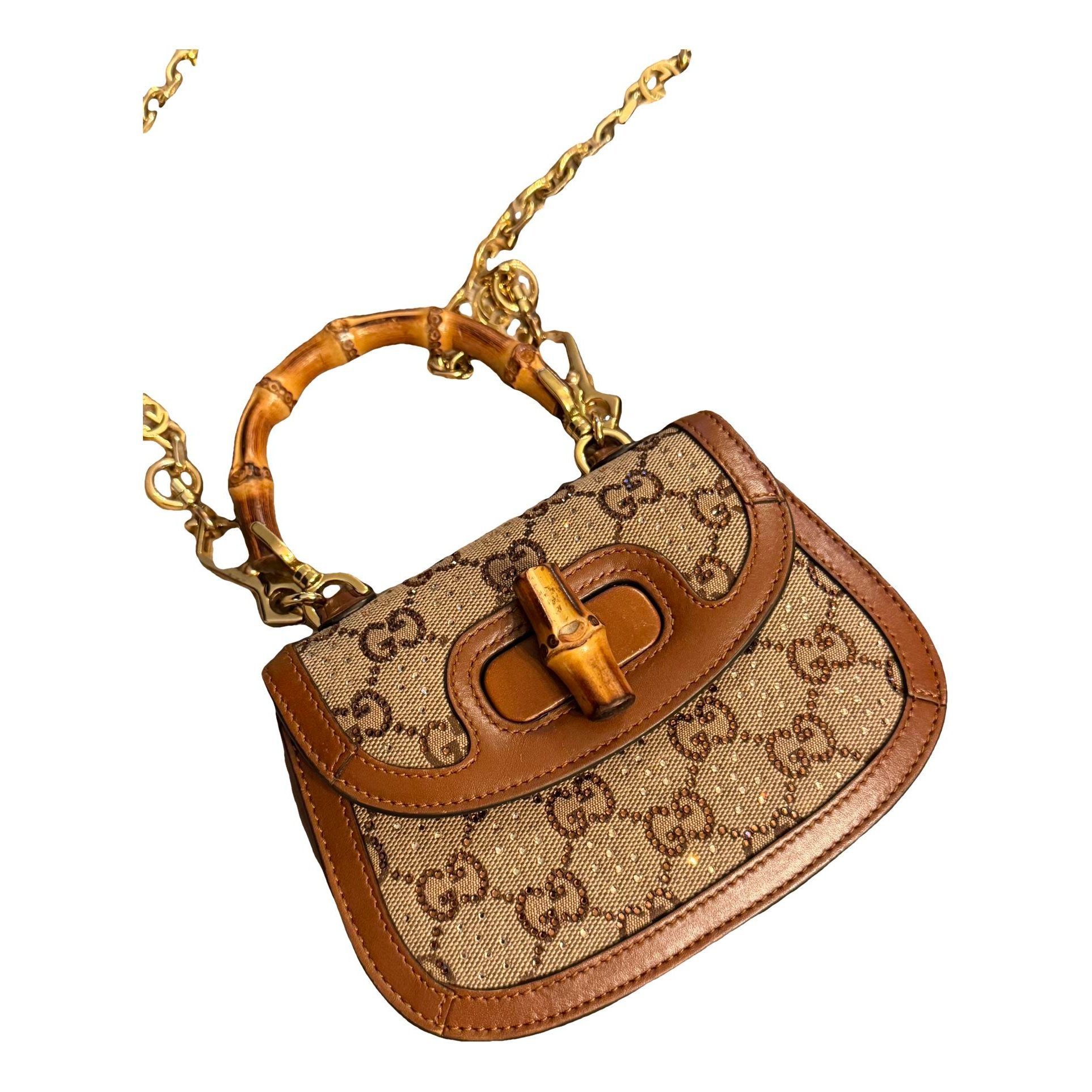 Bamboo Top Handle leather handbag