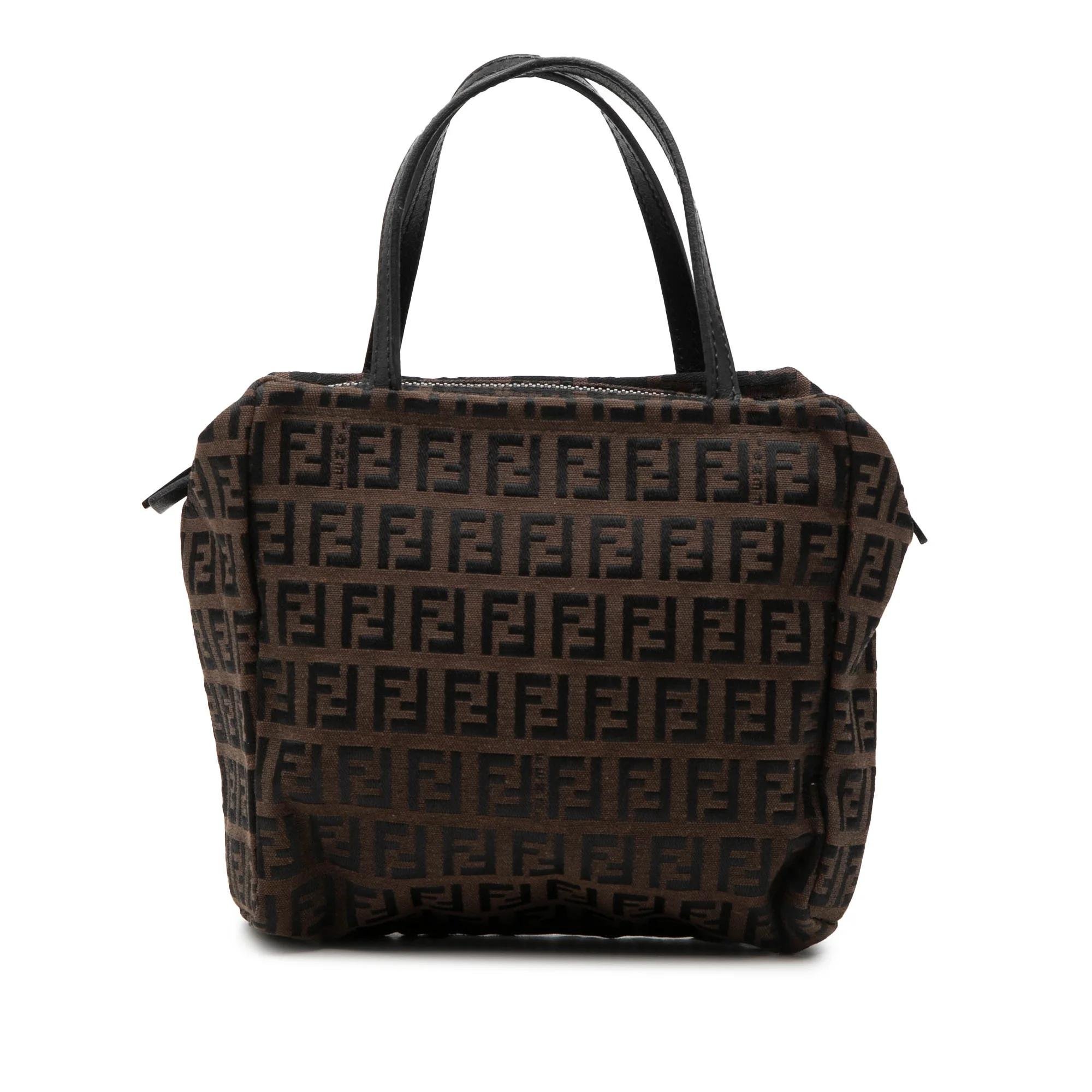 Pocket leather handbag