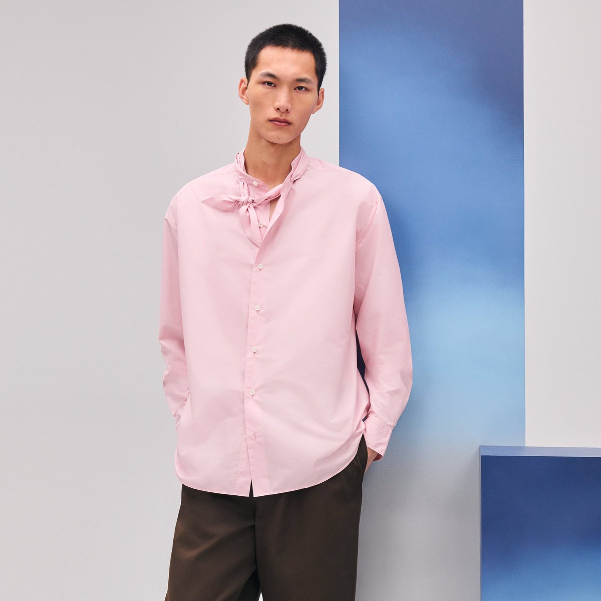 Guimauve Boxy Fit Shirt With Marius Collar