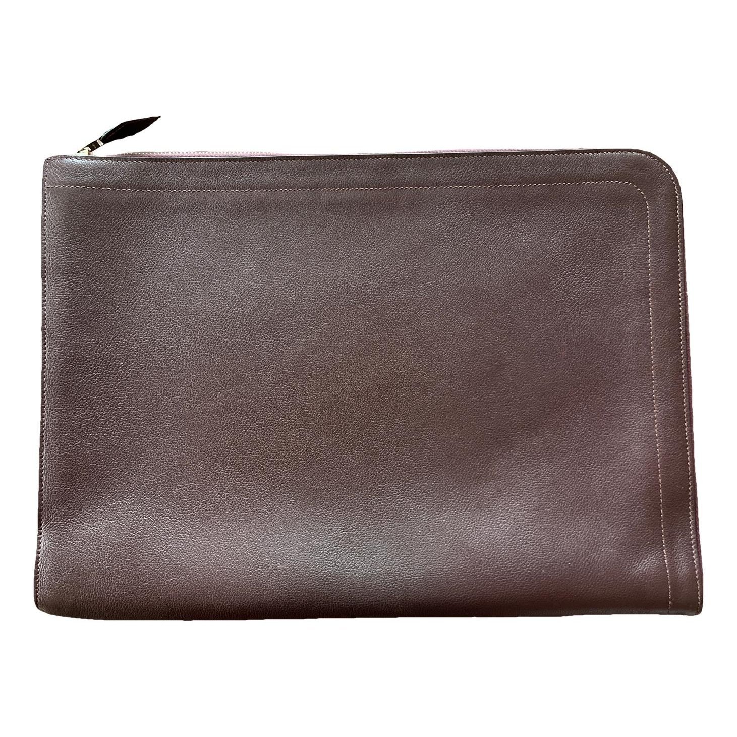 Leather clutch bag