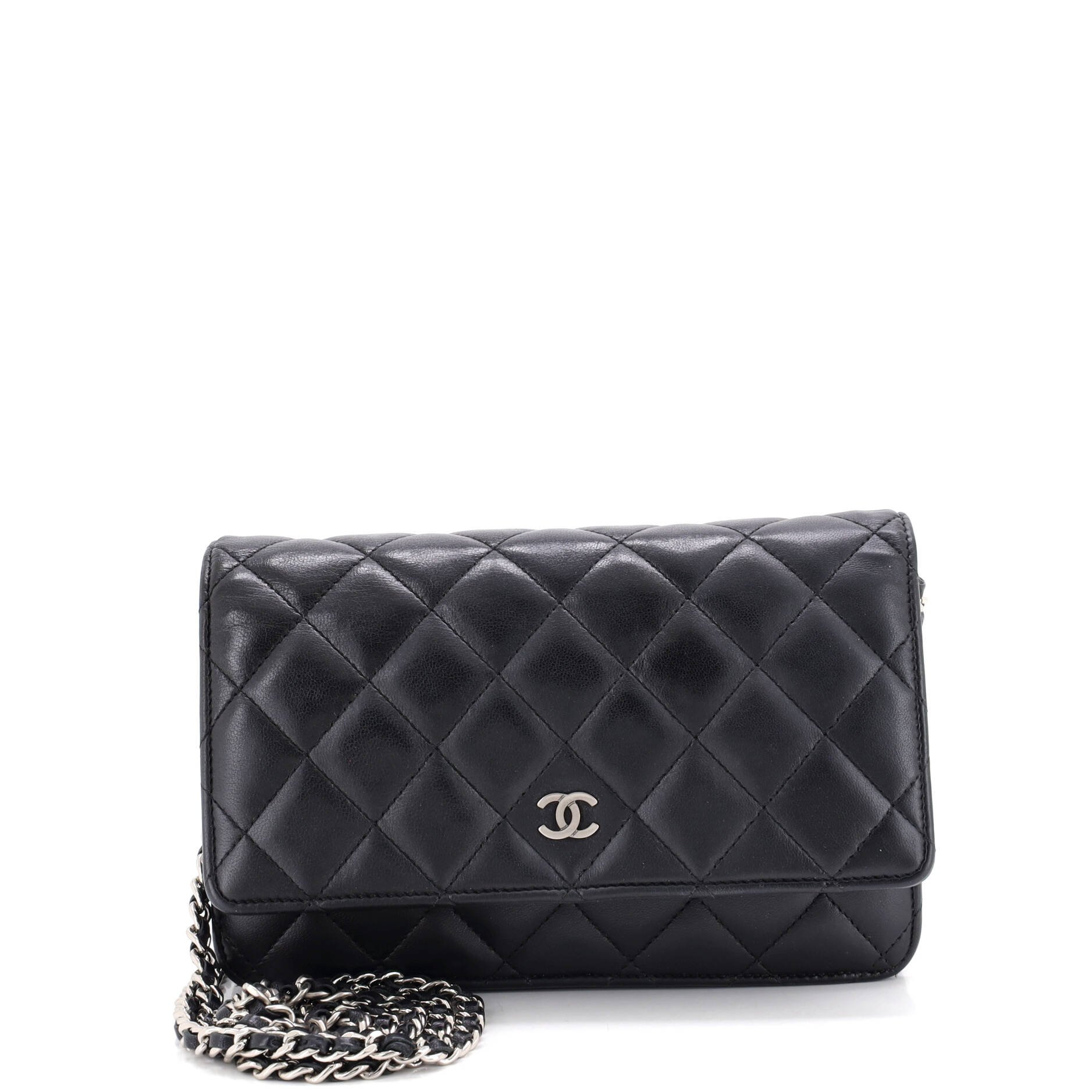 Wallet on Chain Quilted Lambskin
