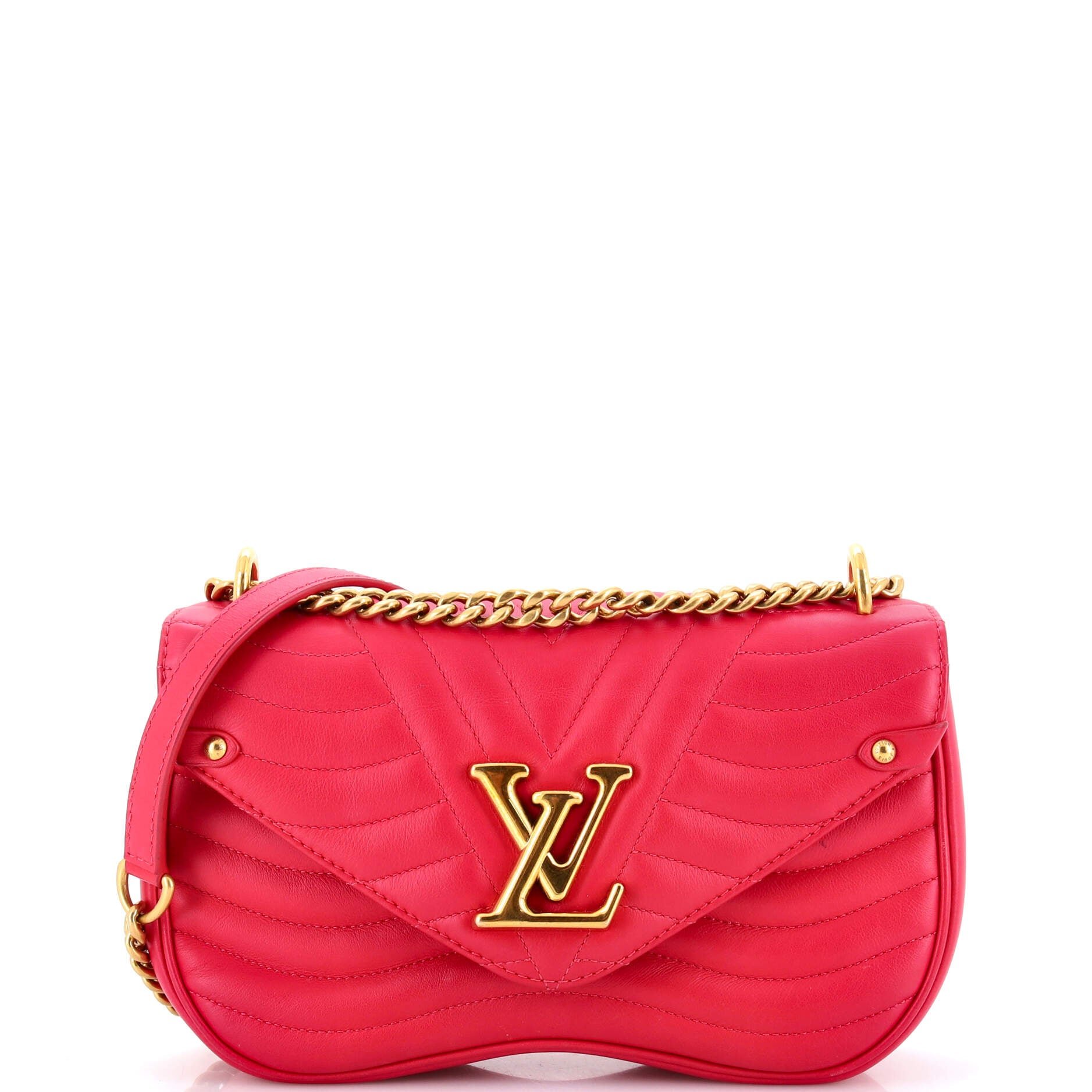 New Wave Chain Bag Quilted Leather MM