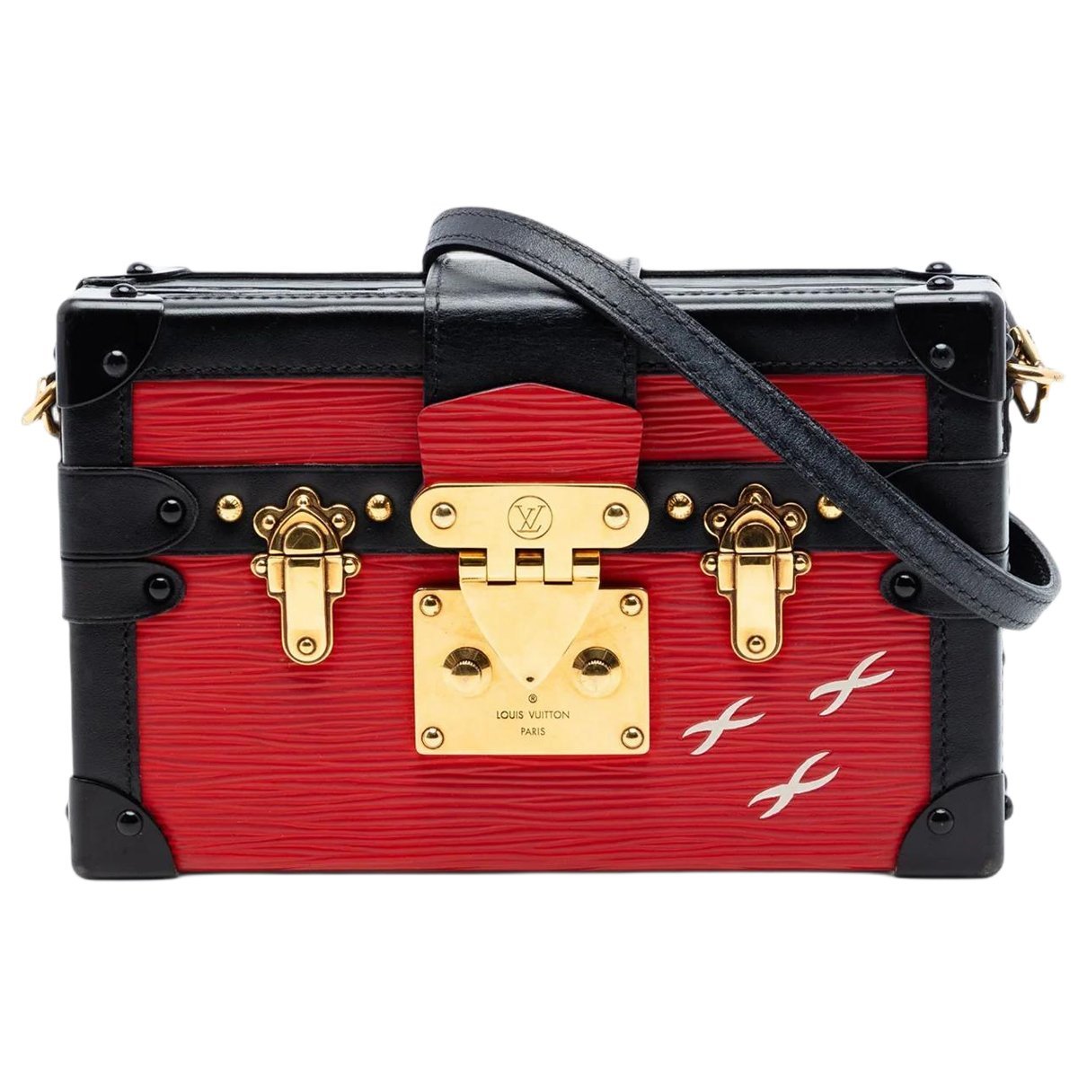 Petite Malle leather crossbody bag