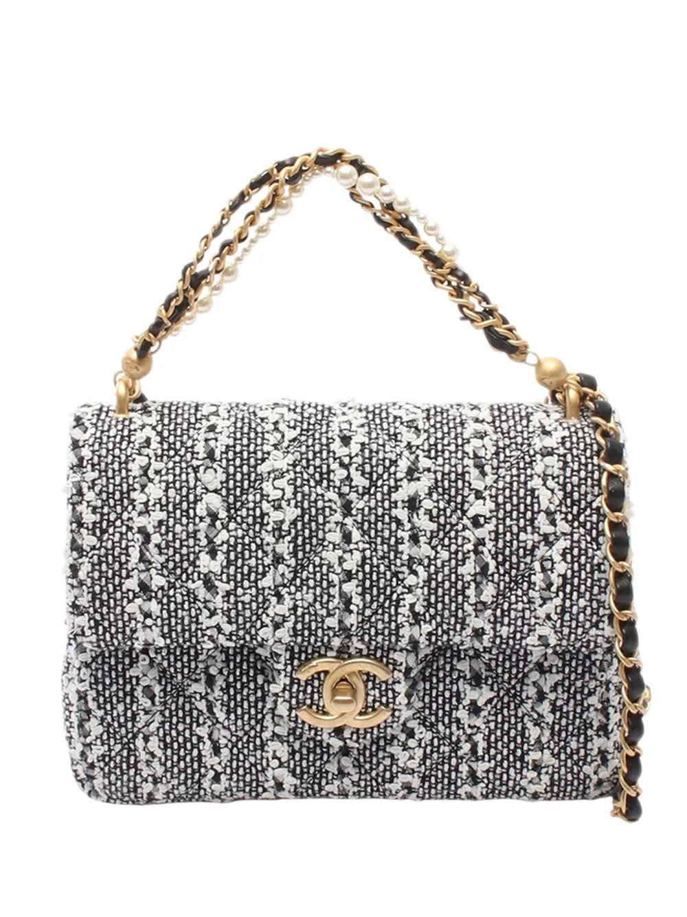 2021-2026 CC Tweed Pearl Single Flap satchel