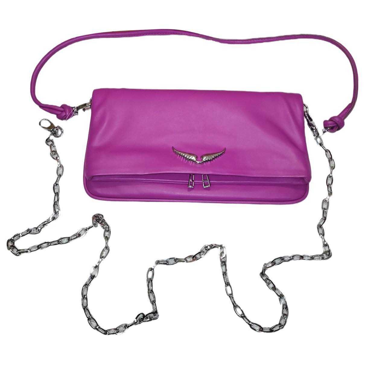 Rock leather clutch bag