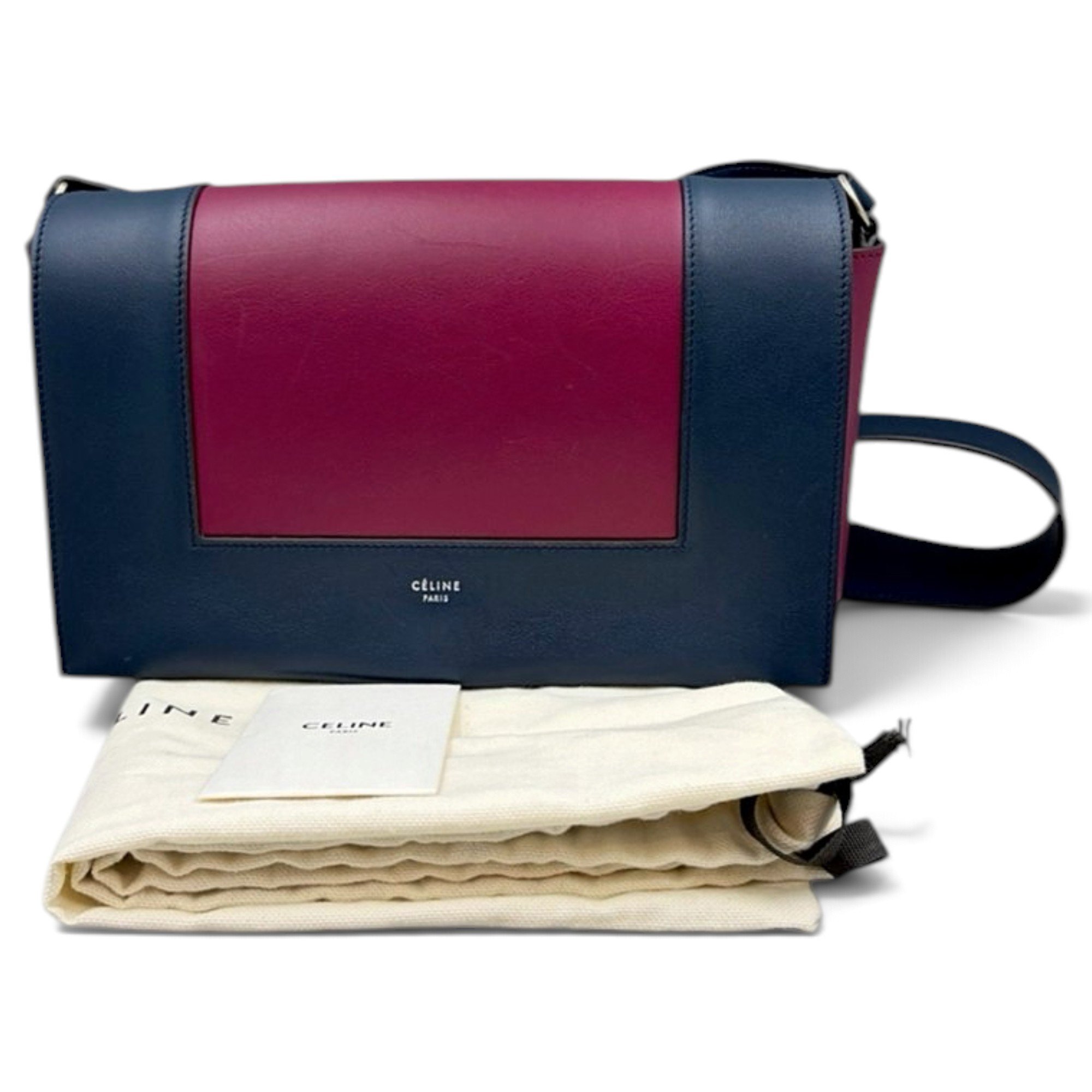 Frame leather crossbody bag