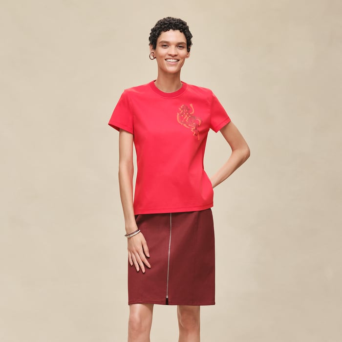 Rouge Amazone Printed Straight T-shirt