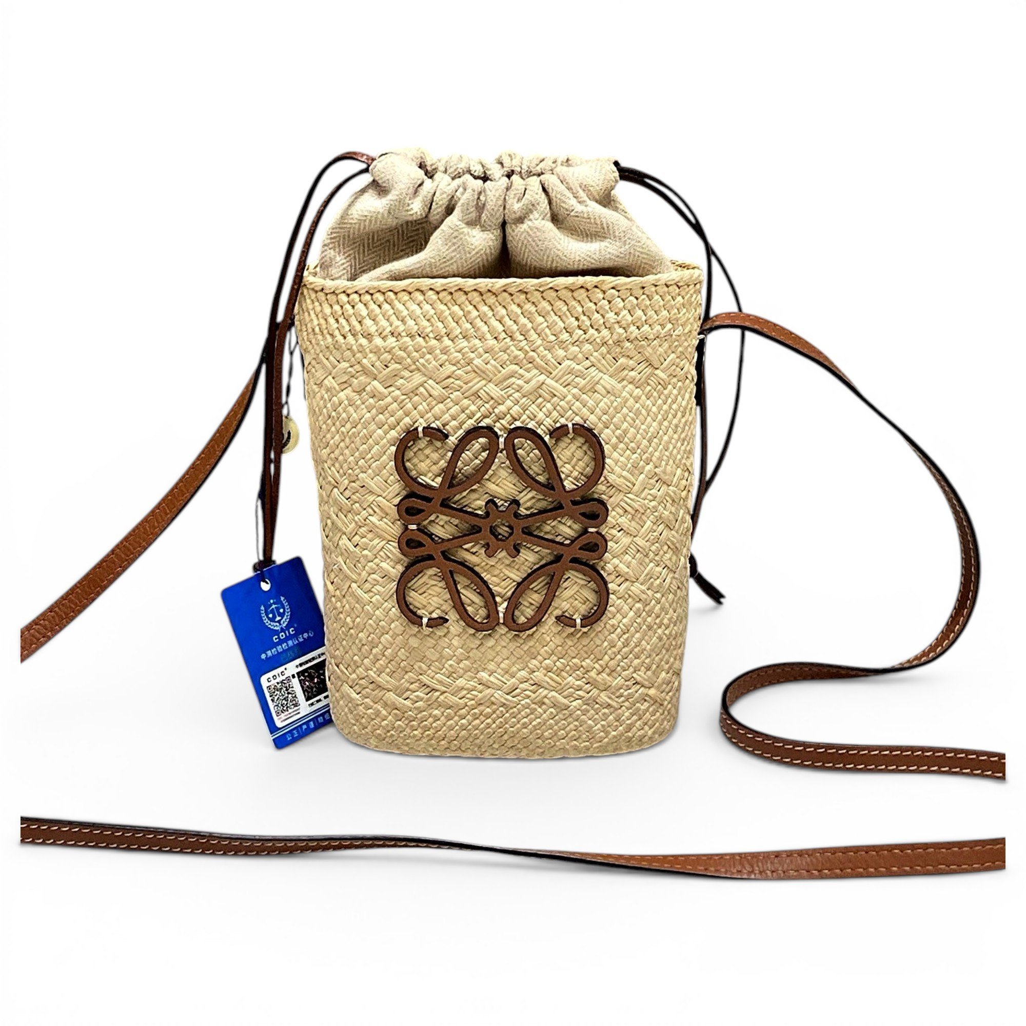 Linen crossbody bag