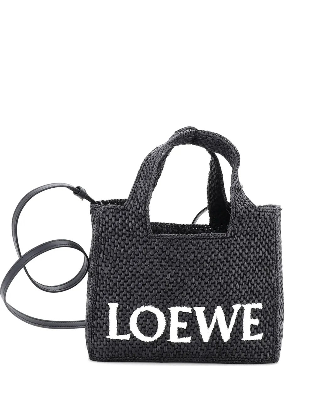 Paula's Ibiza Logo Convertible Raffia Small tote bag