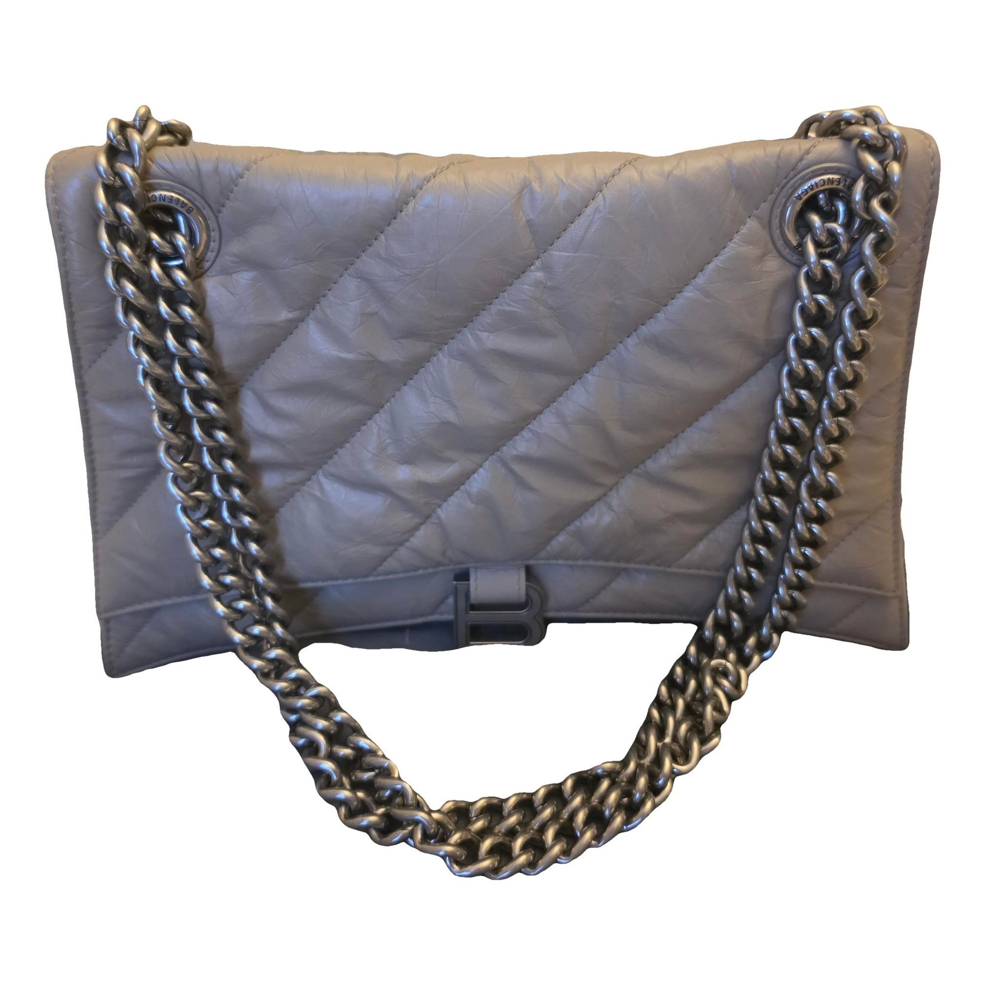 Crush leather handbag