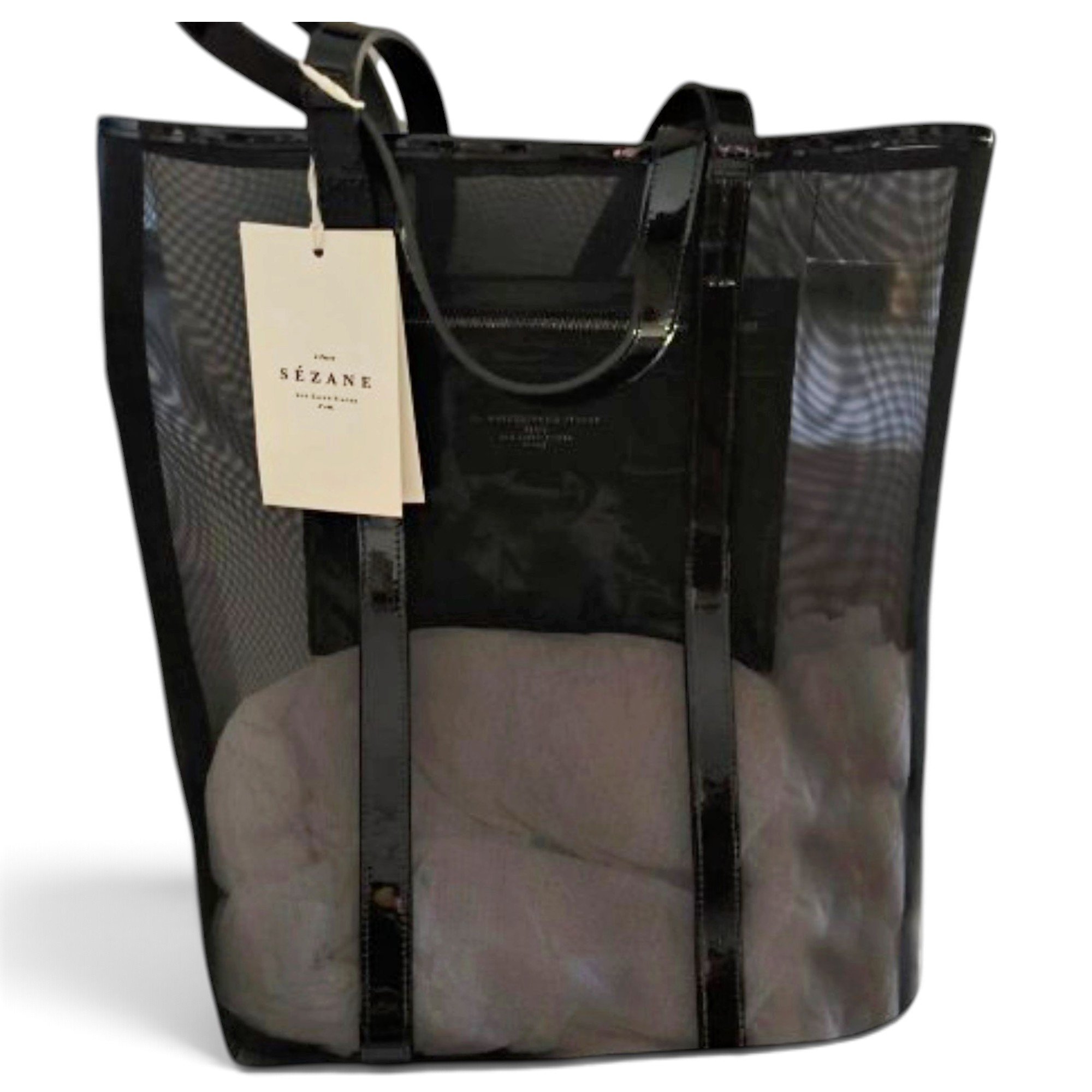 Patent leather tote