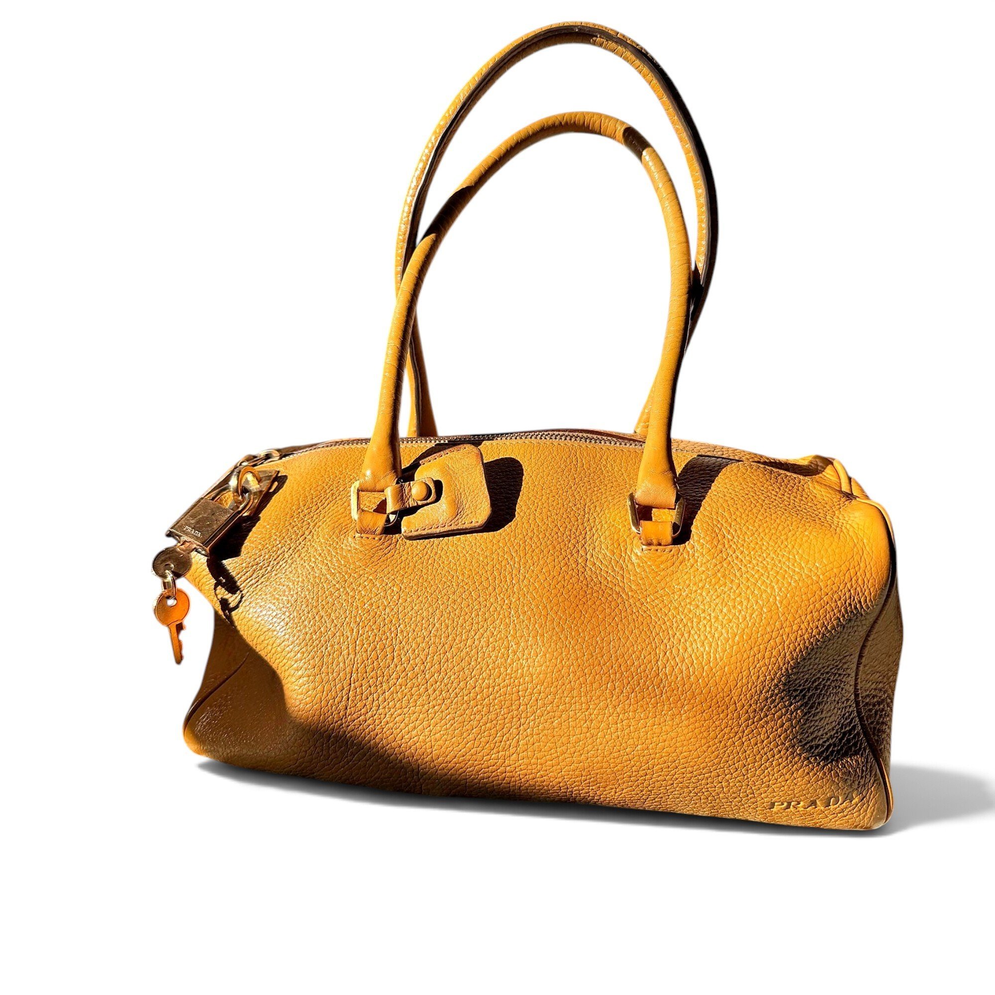 Leather bowling bag