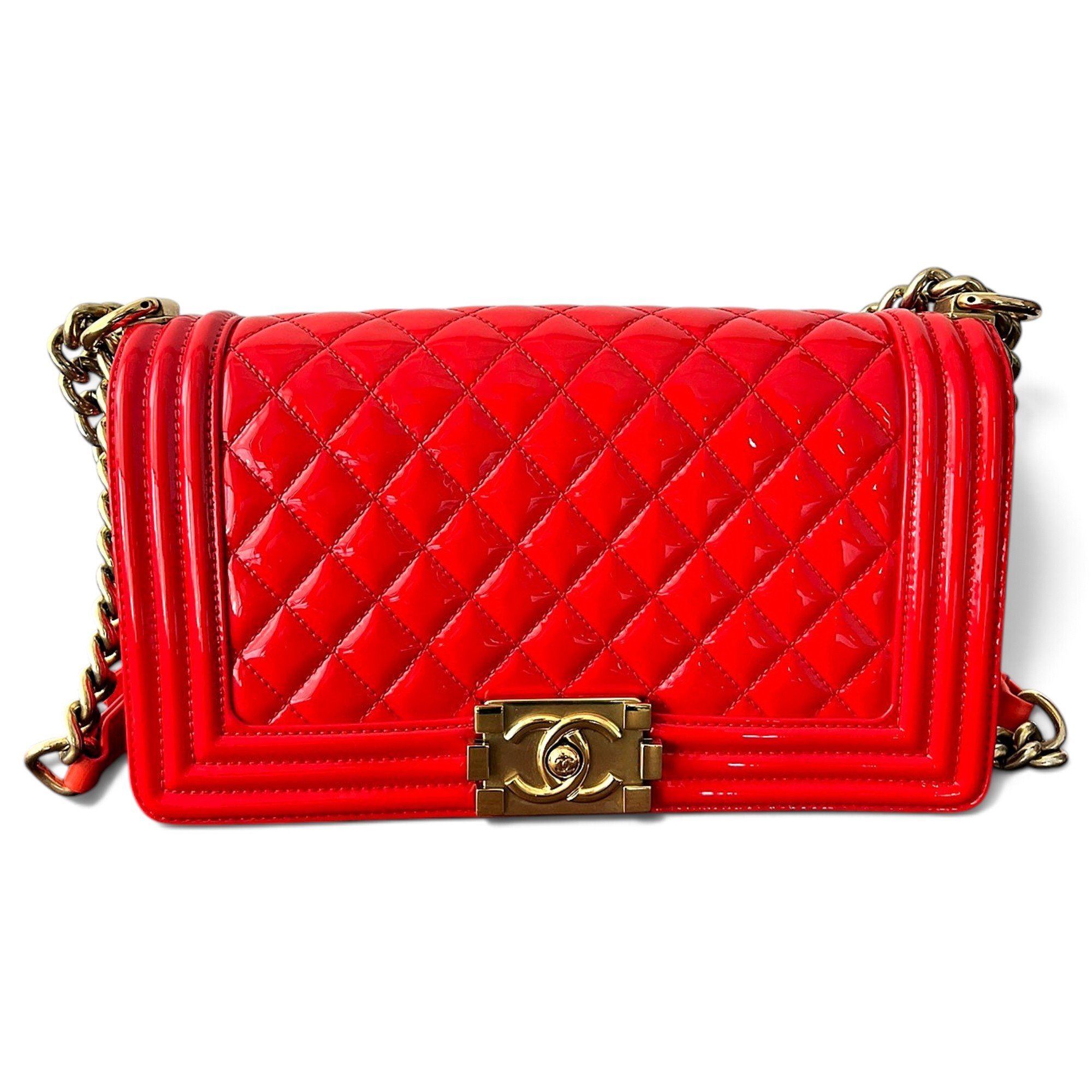 Boy patent leather crossbody bag