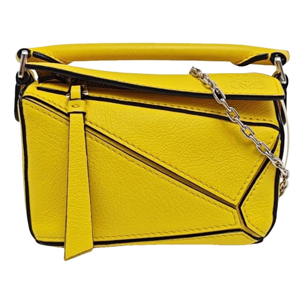 Puzzle leather handbag