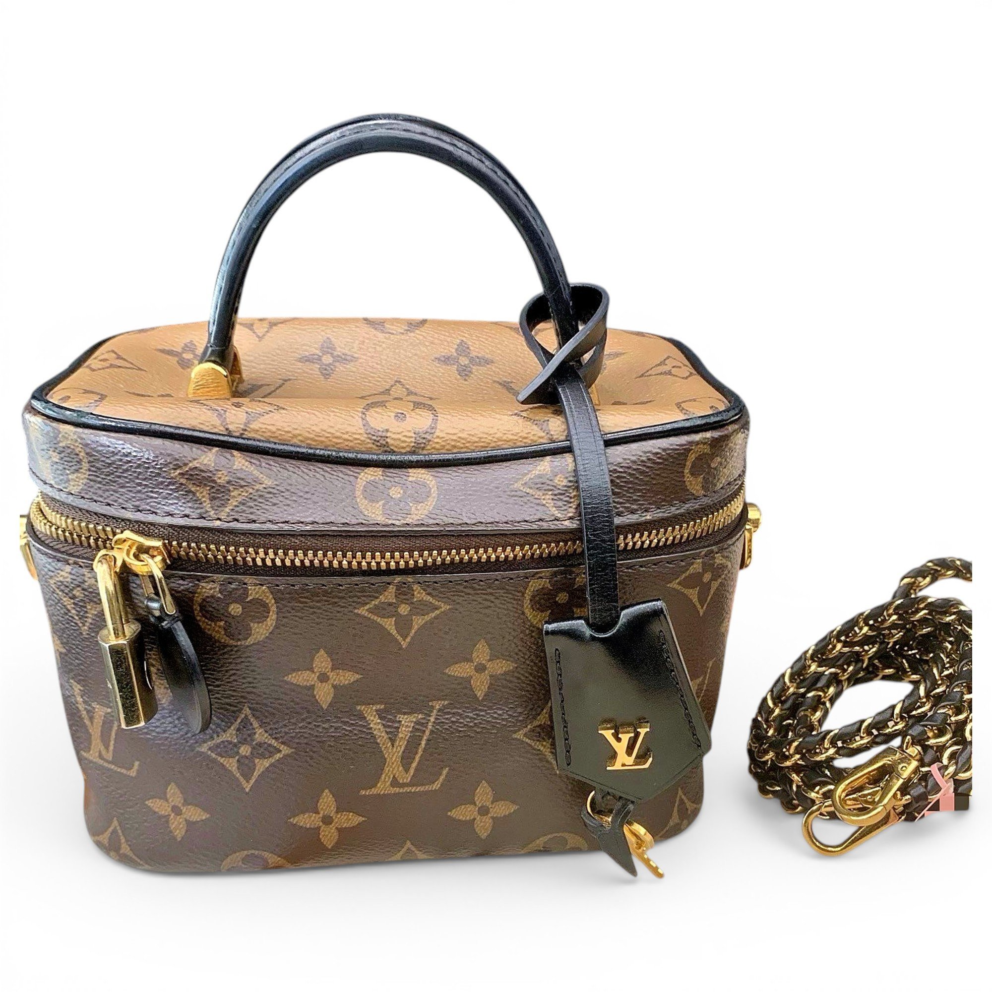 Vanity leather handbag