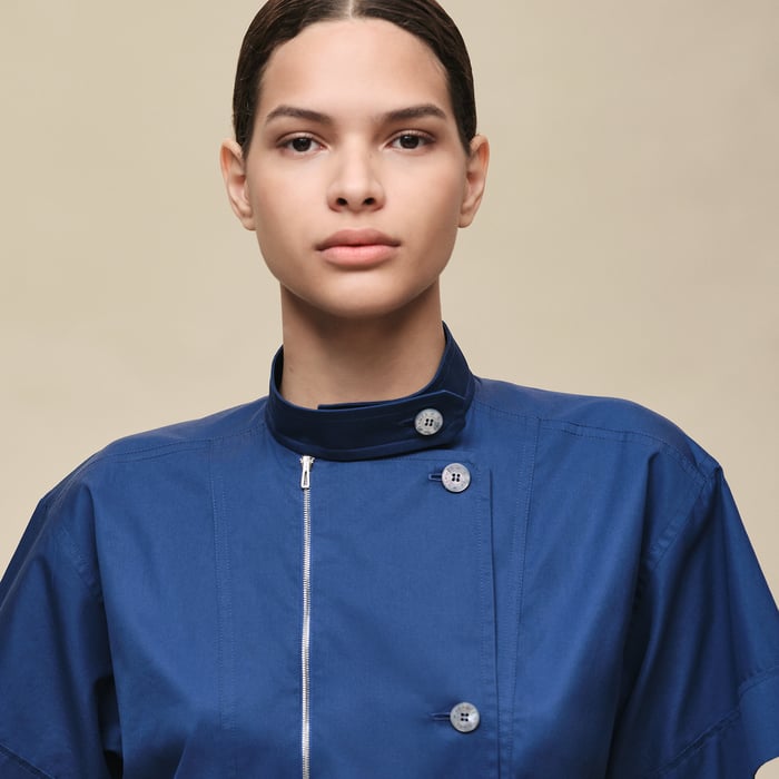 Bleu Lagune Drawstring Shirt