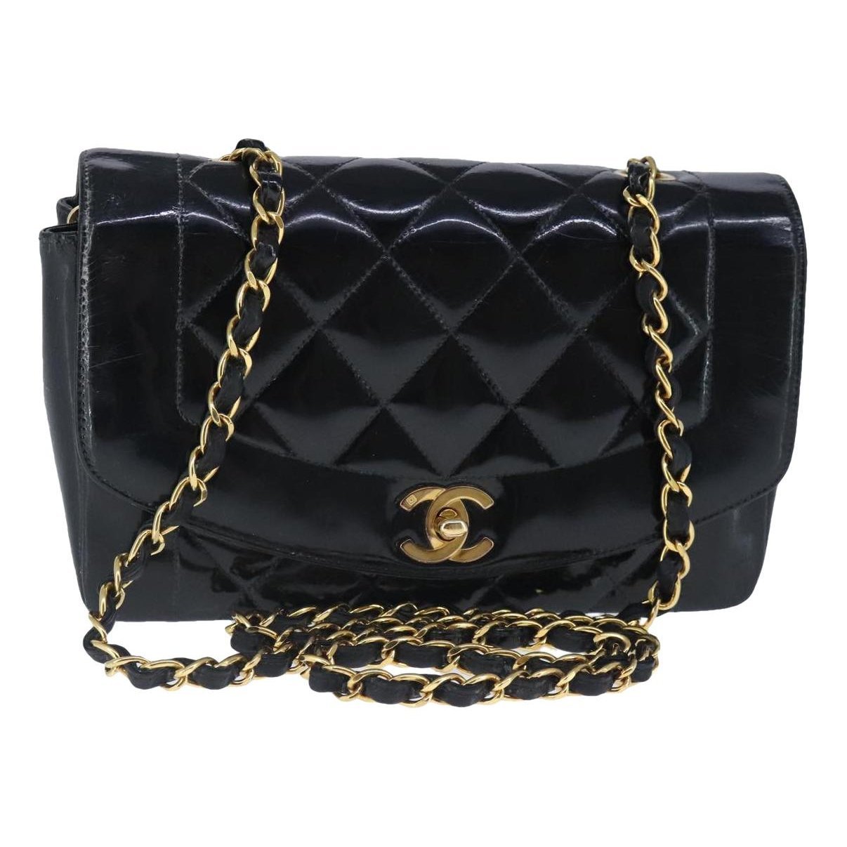 Patent leather handbag