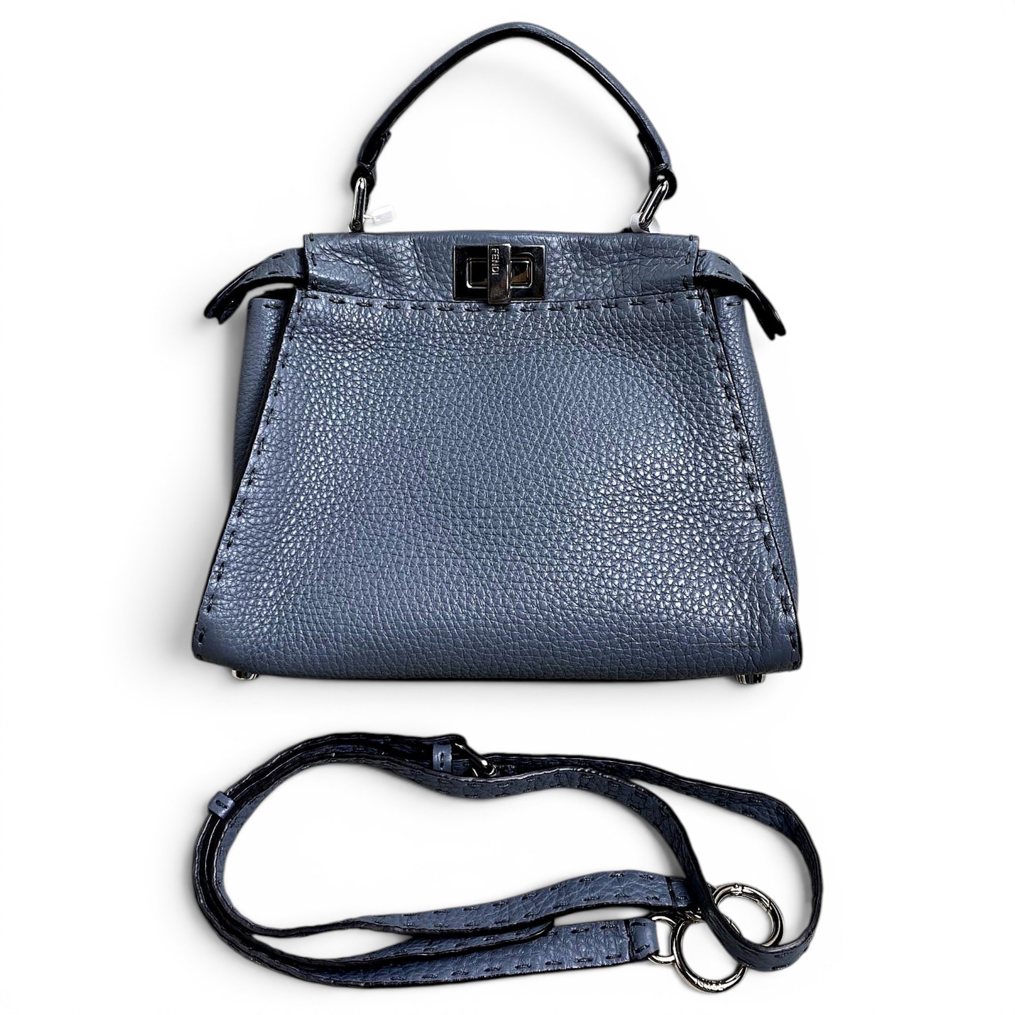 Peekaboo mini pocket leather handbag
