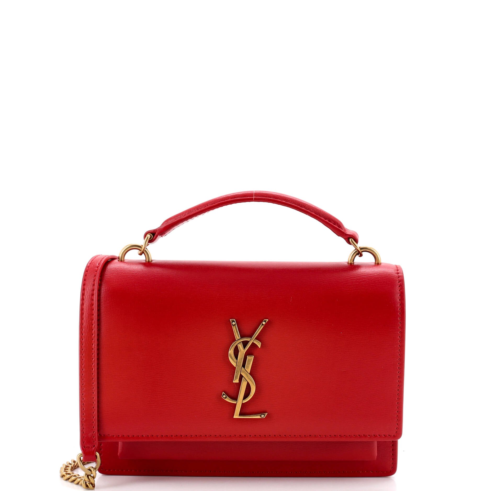 Sunset Top Handle Chain Wallet Leather