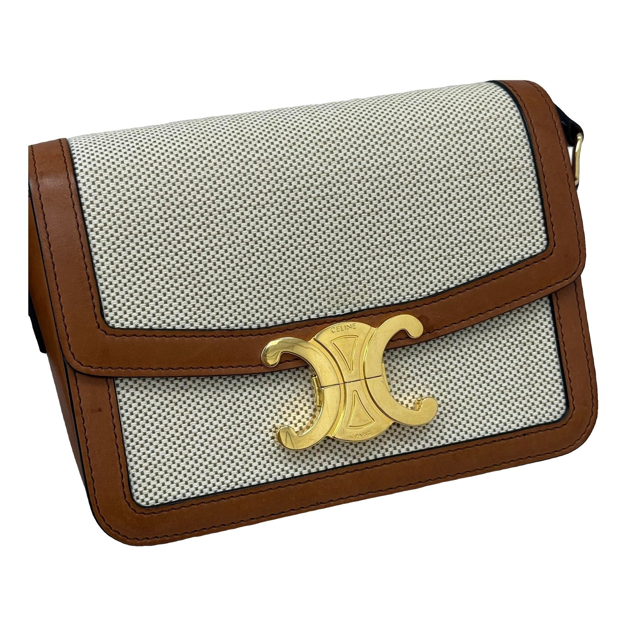 Triomphe leather handbag