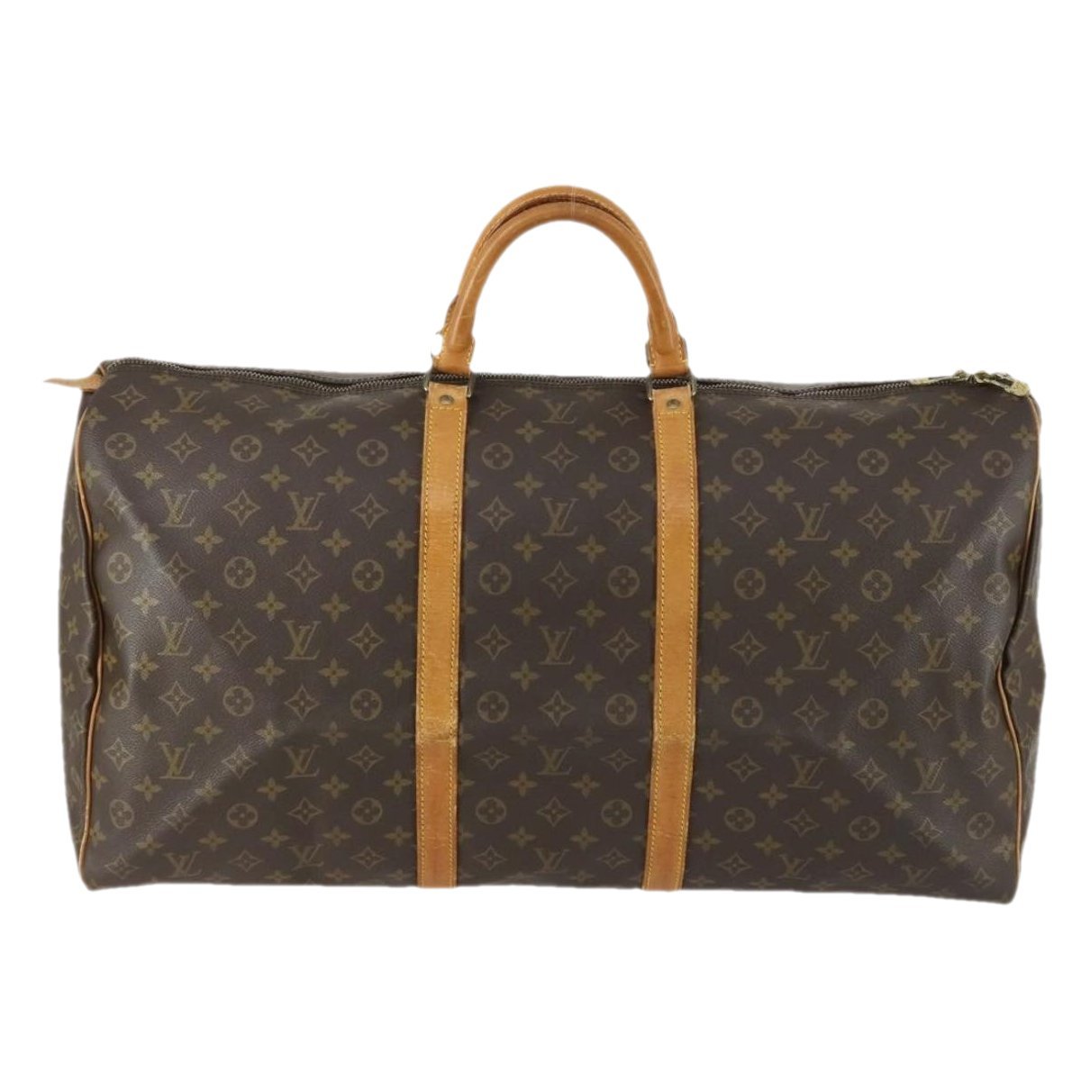 Keepall leather travel bag