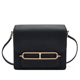 Hermes Black Swift Mini Roulis 18 Permabrass Hardware, 2022