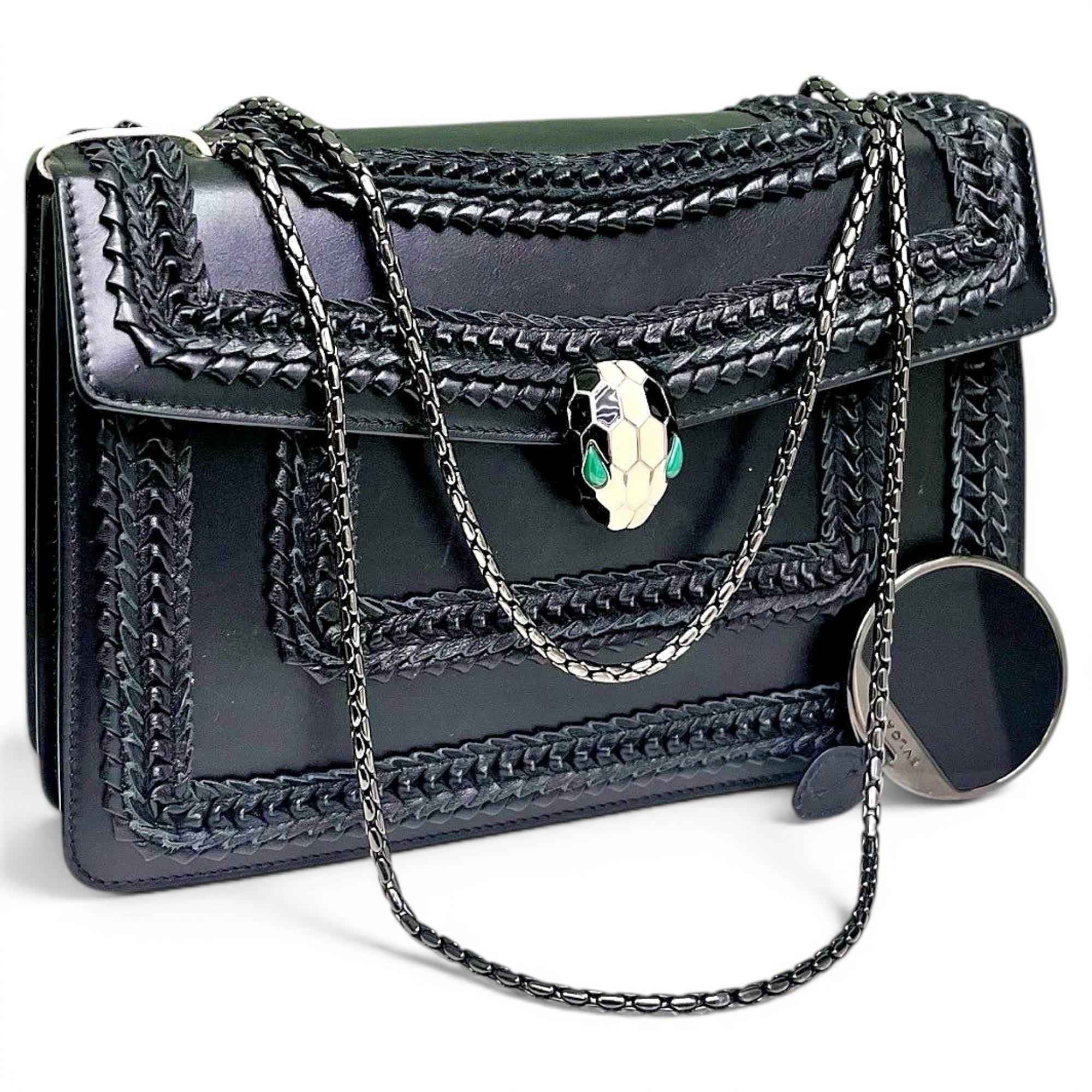 Serpenti leather handbag