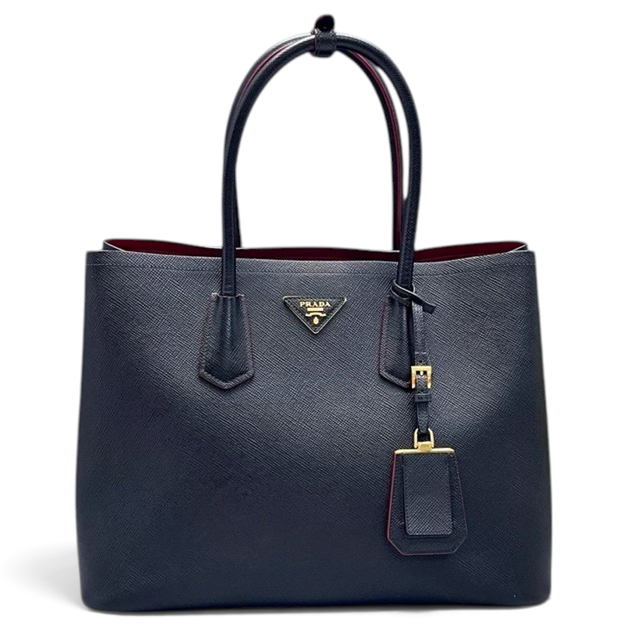 Double leather tote