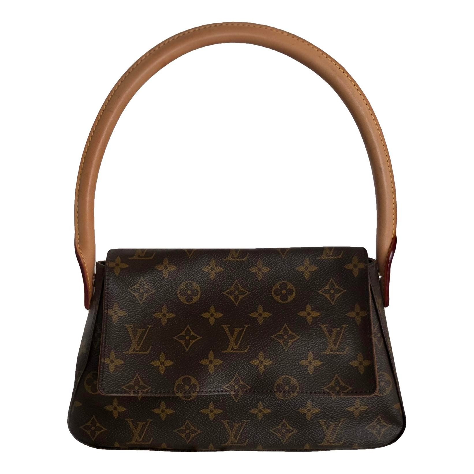 Looping leather handbag