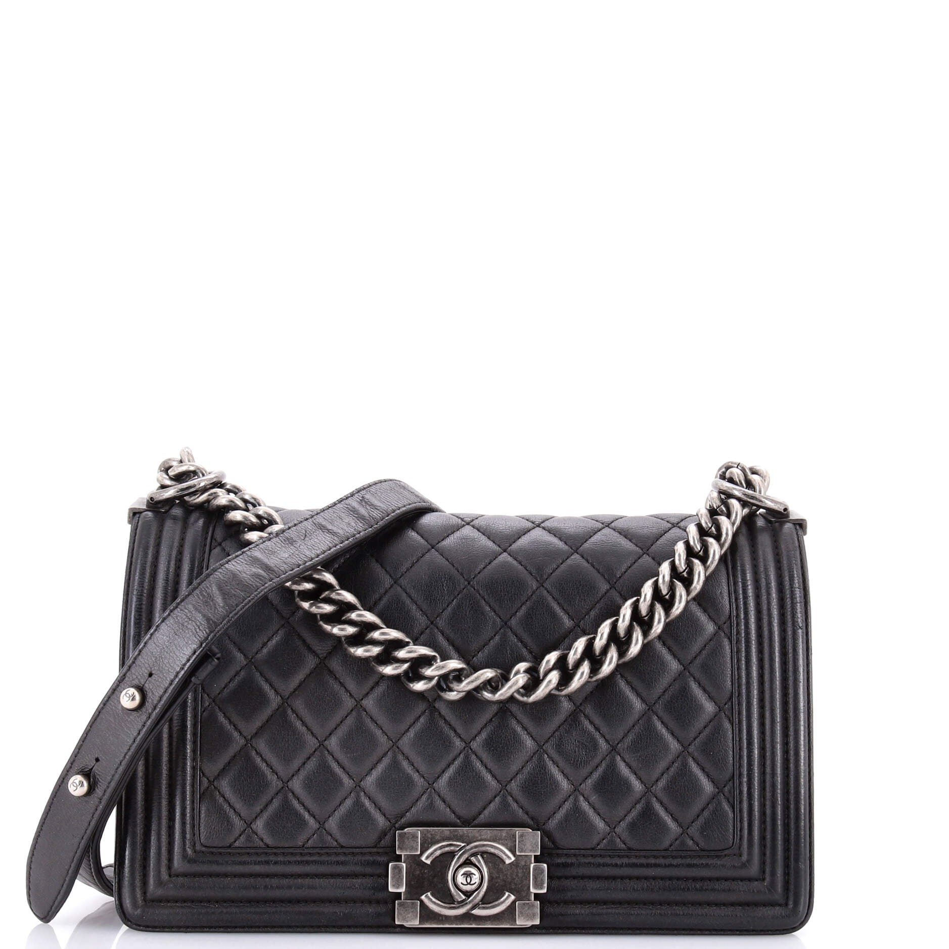 Boy Flap Bag Quilted Lambskin Old Medium