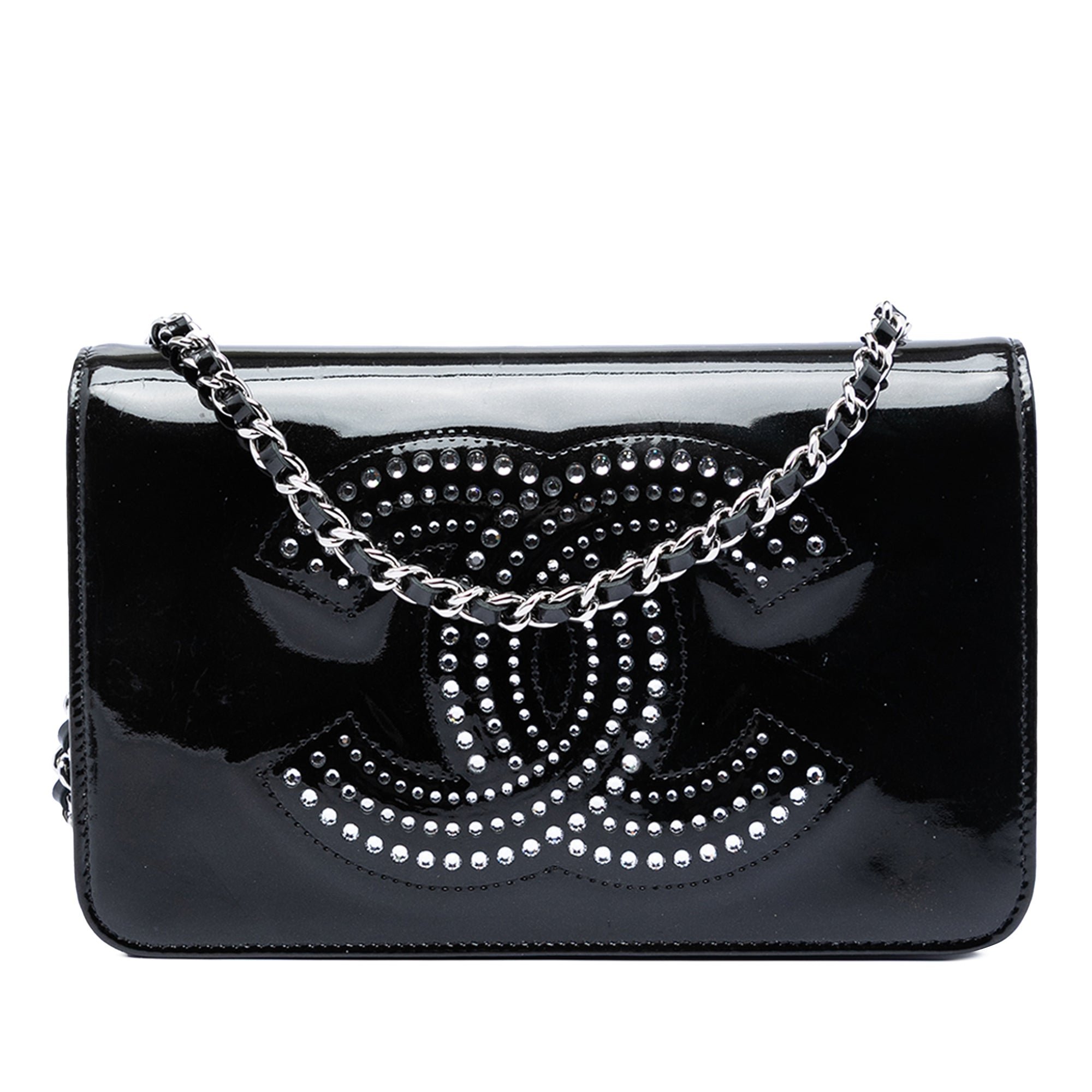 Patent leather handbag