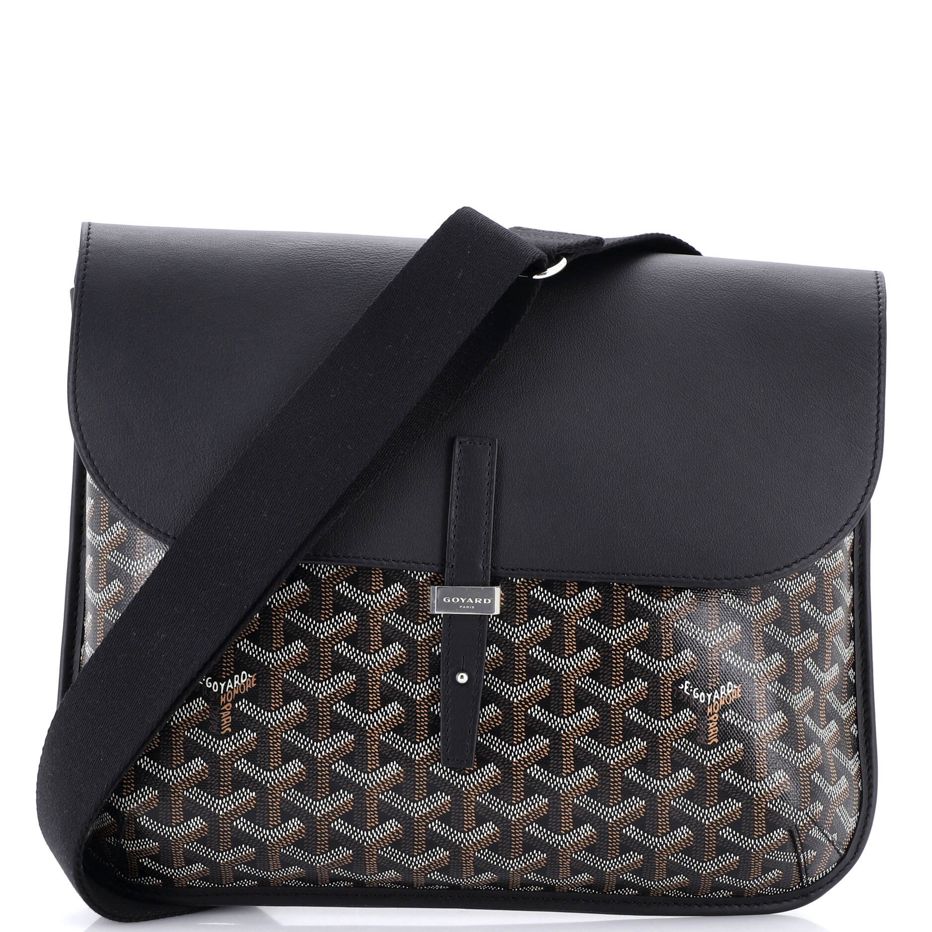 Coursier Messenger Bag Coated Canvas and Leather