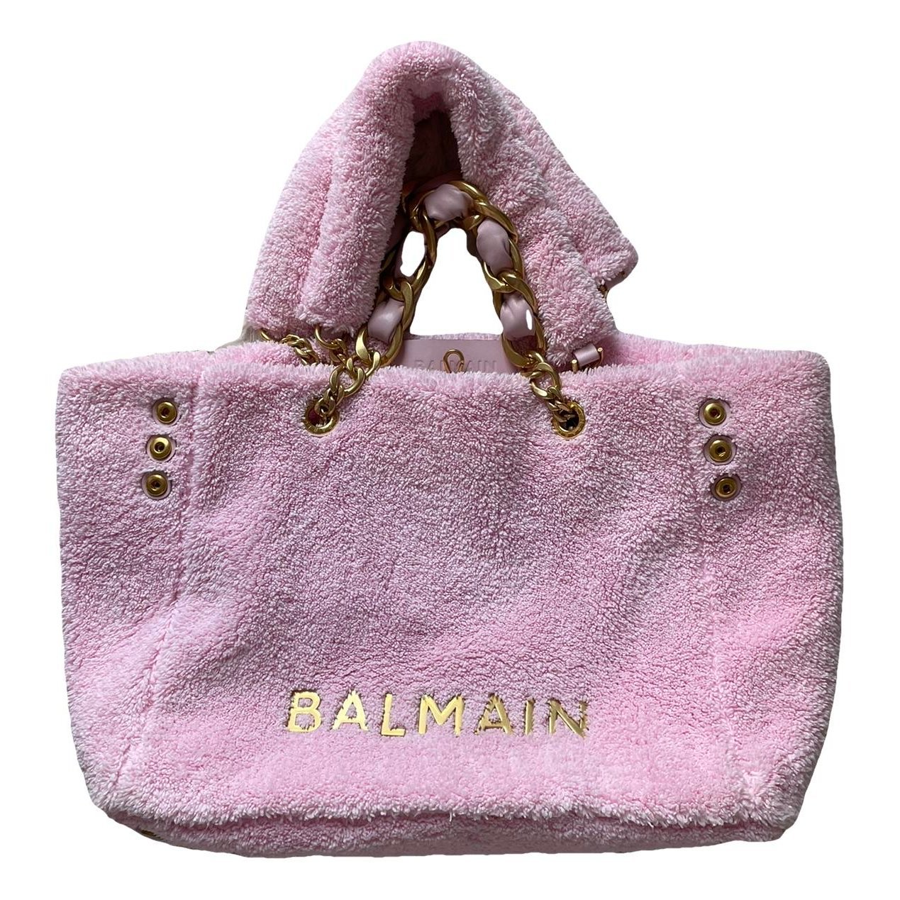 Balmain Faux fur travel bag
