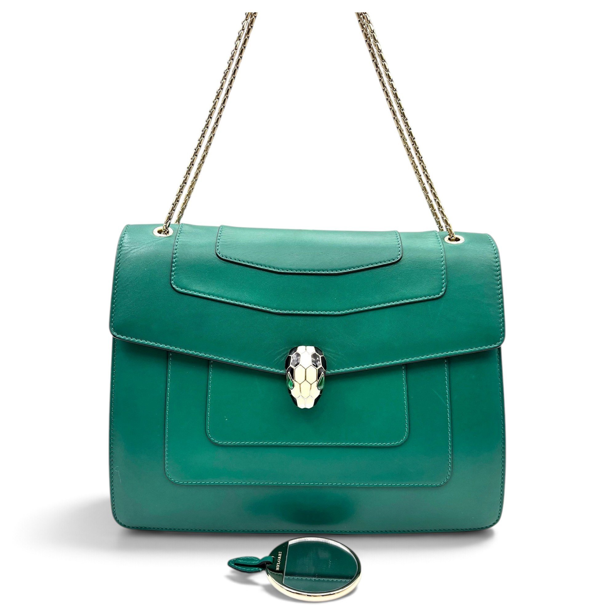 Serpenti leather handbag