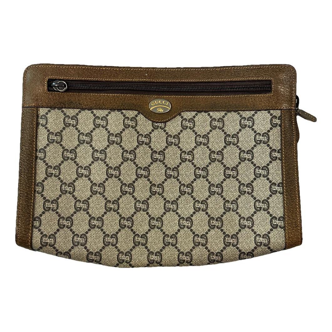 Leather clutch bag