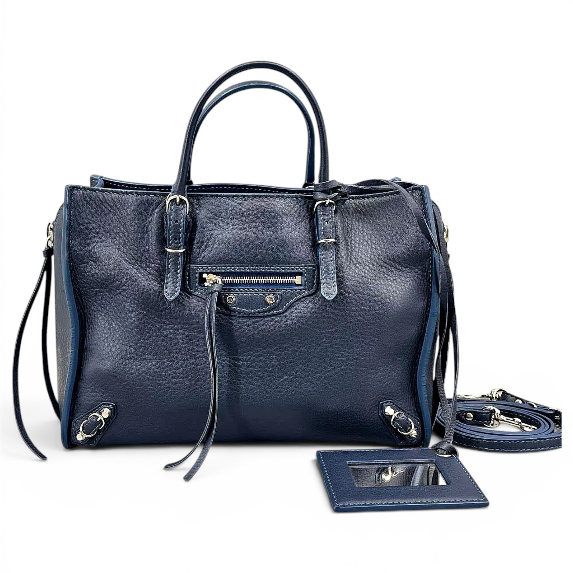 Papier leather handbag