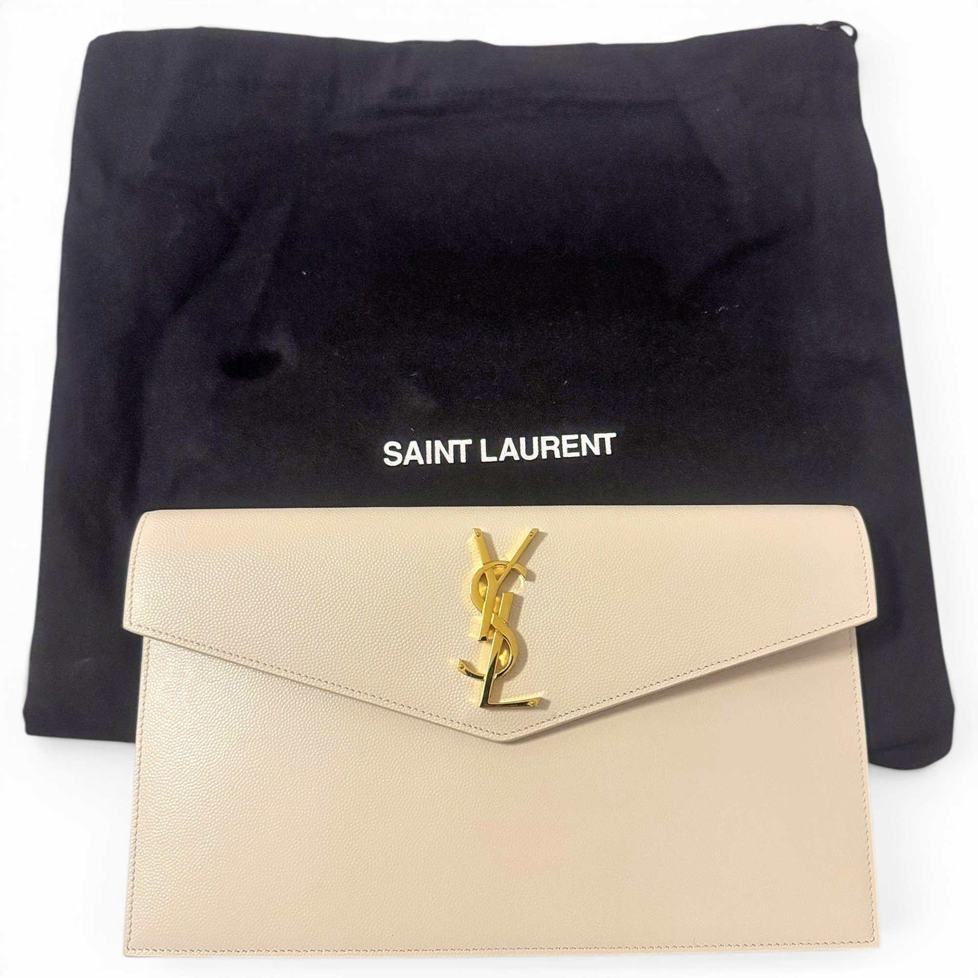 Saint Laurent Uptown leather clutch bag