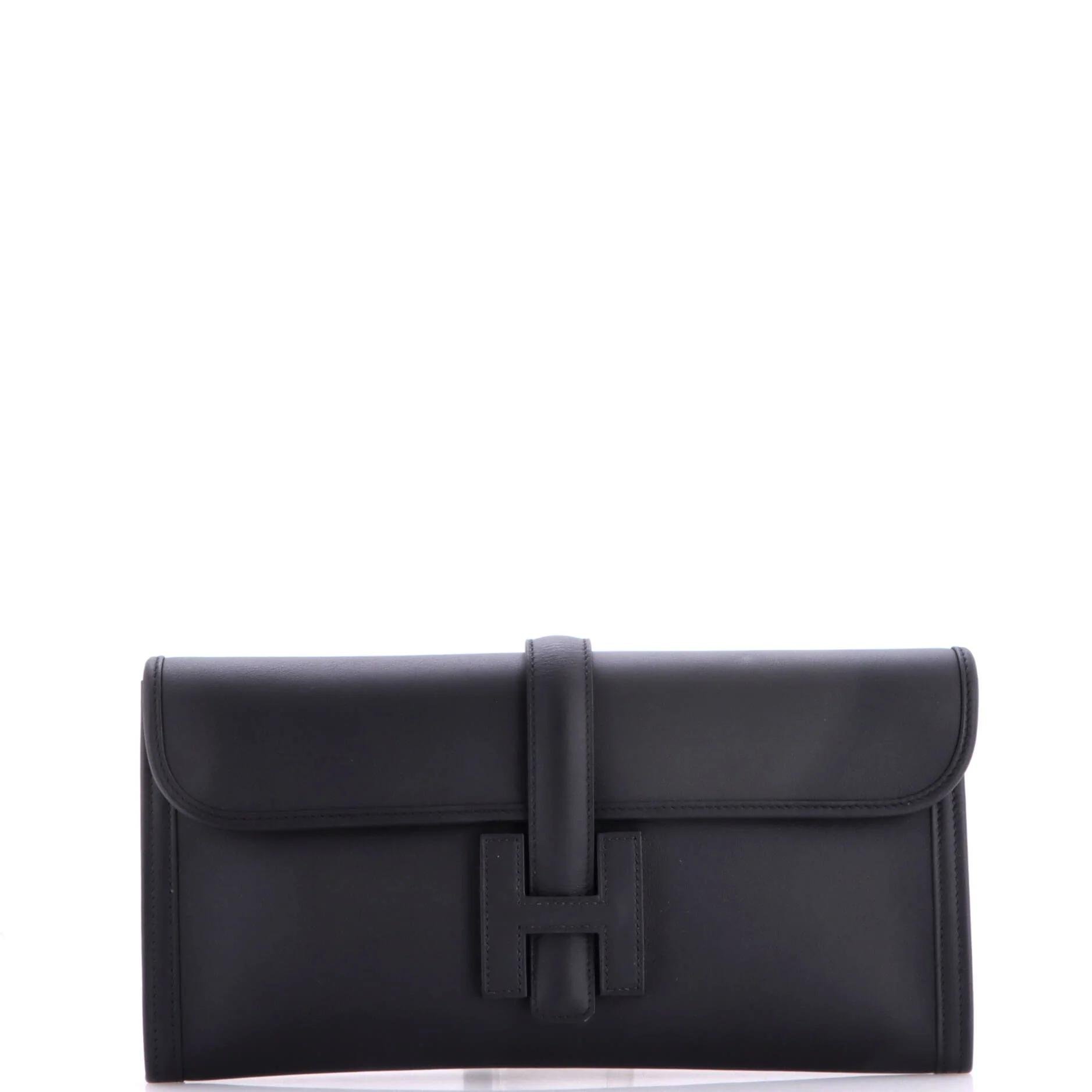 Leather clutch bag