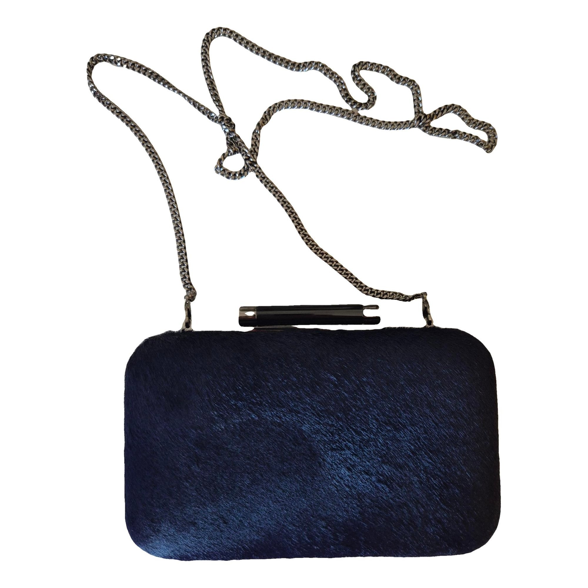 Pony-style calfskin clutch bag