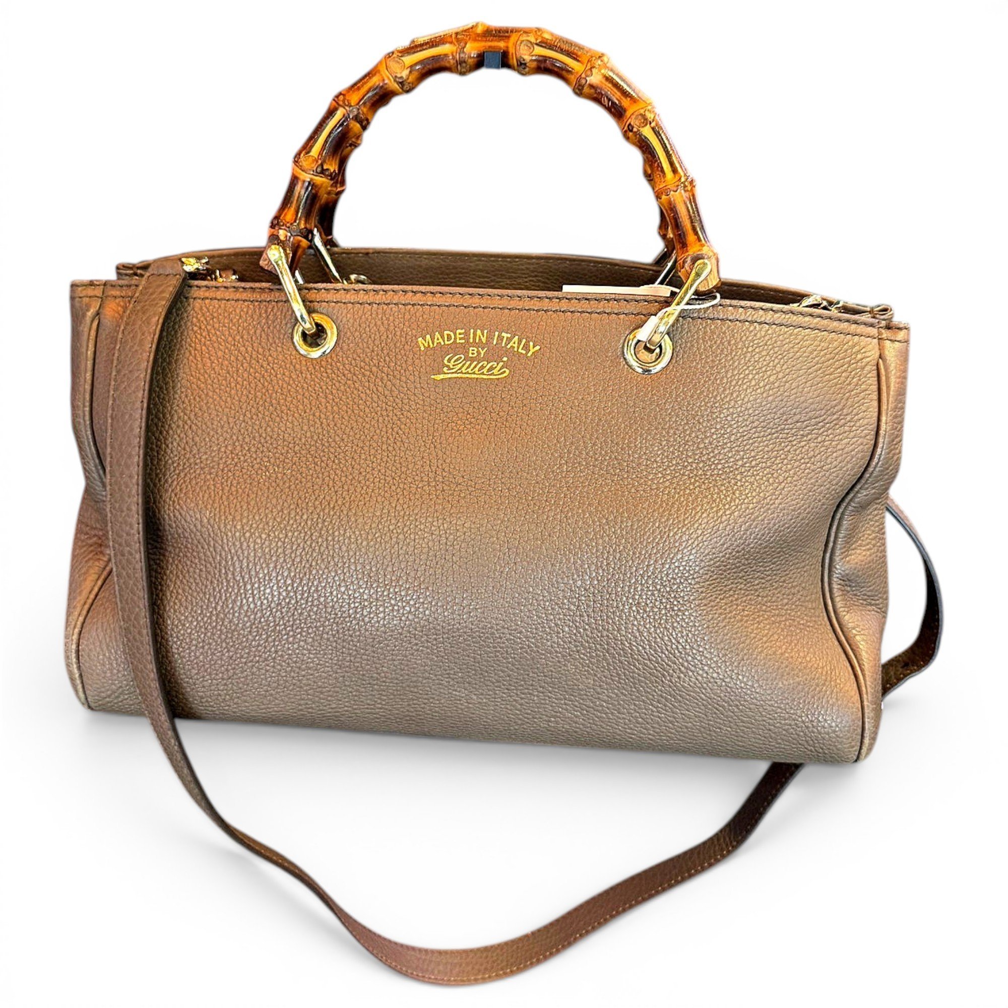 Bamboo Shopper leather tote