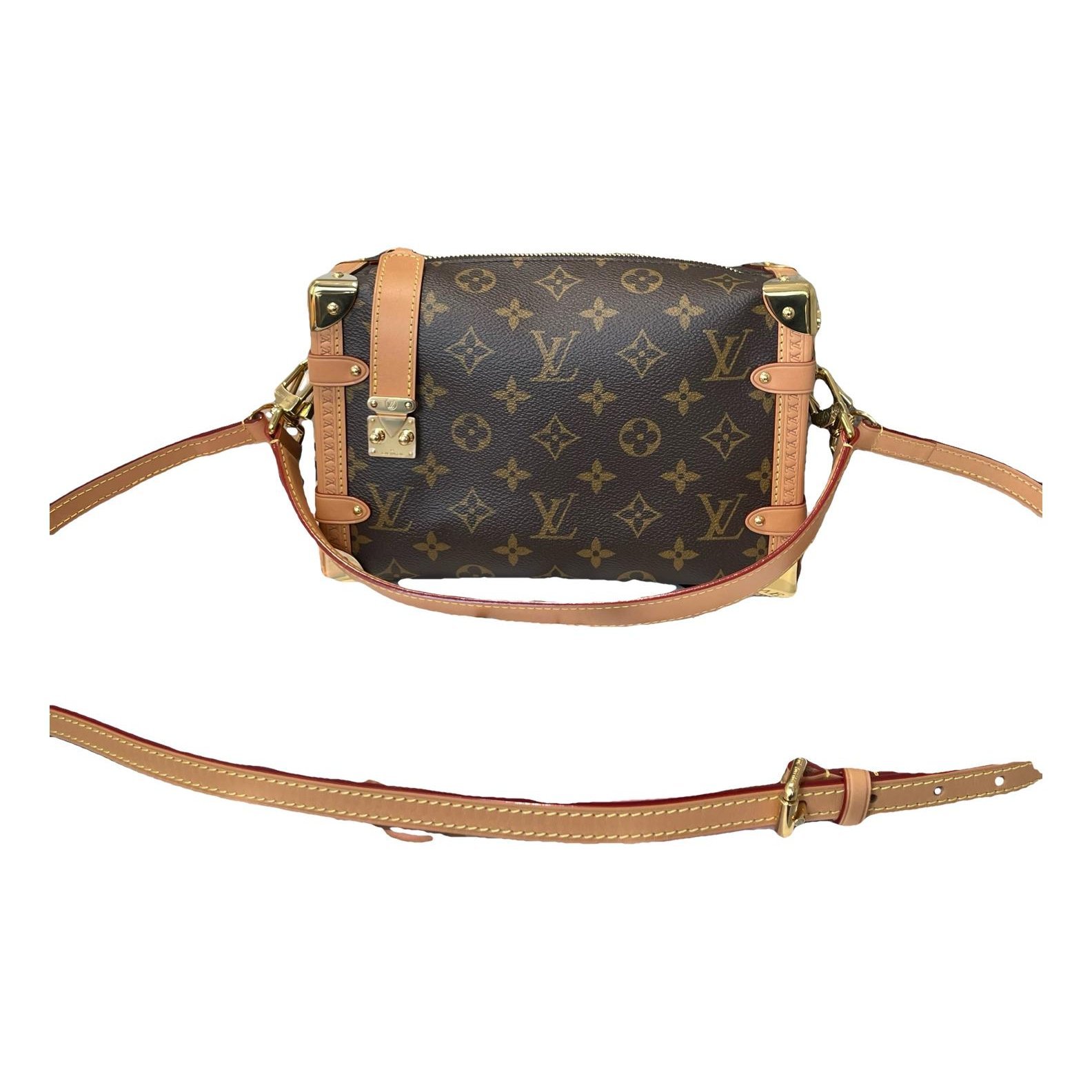 Side Trunk leather handbag