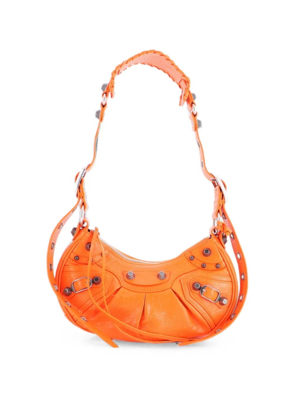 Le Cagole Giant Studs Shoulder Bag Leather XS hobo bag