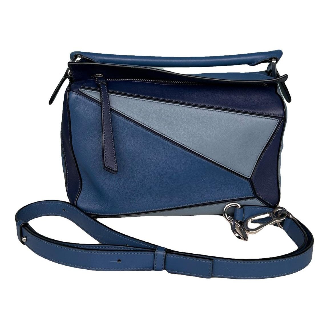 Puzzle leather handbag