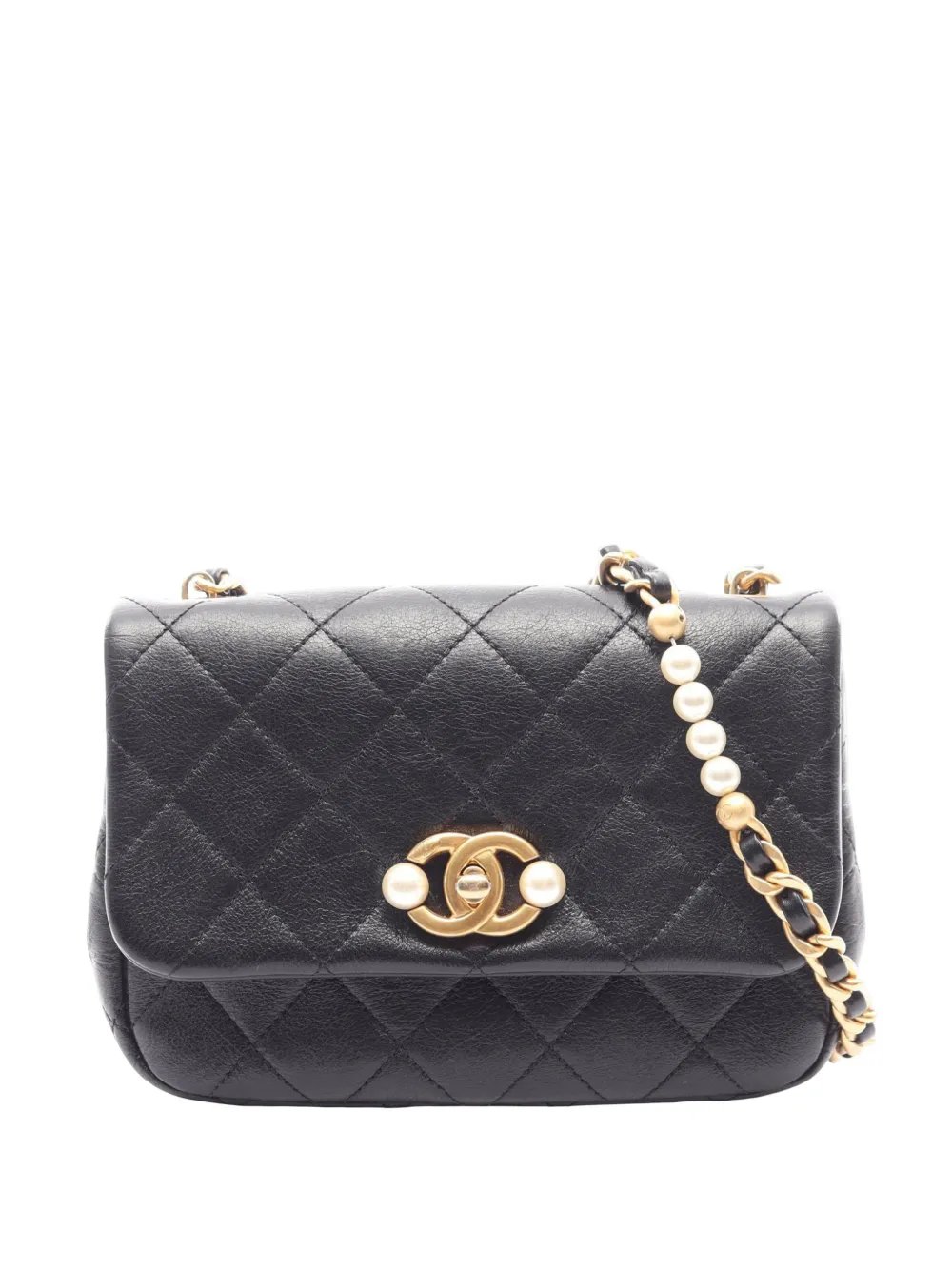 2021-2026 Mini Calfskin Pearl Side Flap crossbody bag