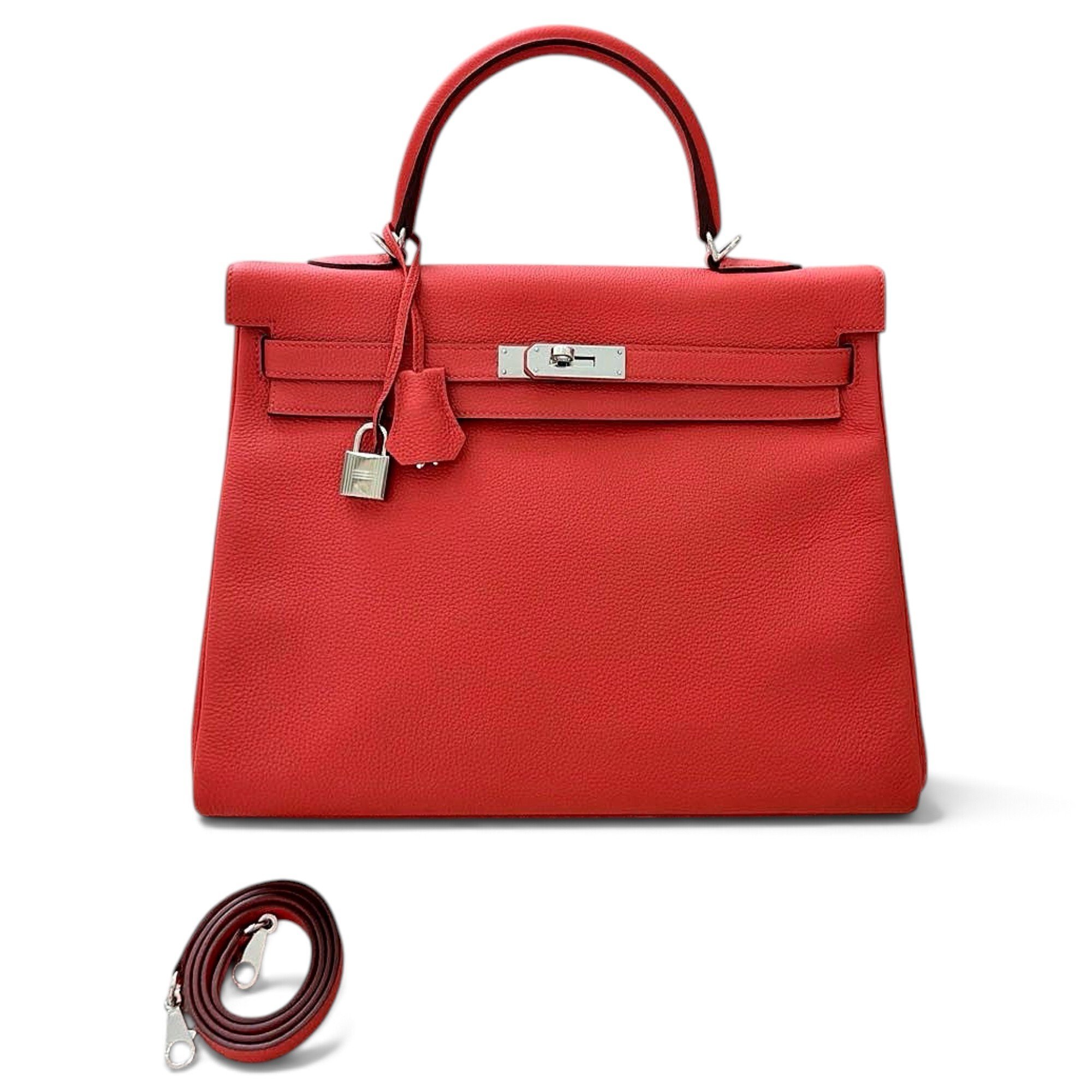 Hermes Kelly 35 Handbag Capucine Togo Leather