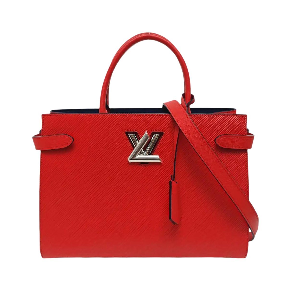 Twist leather handbag