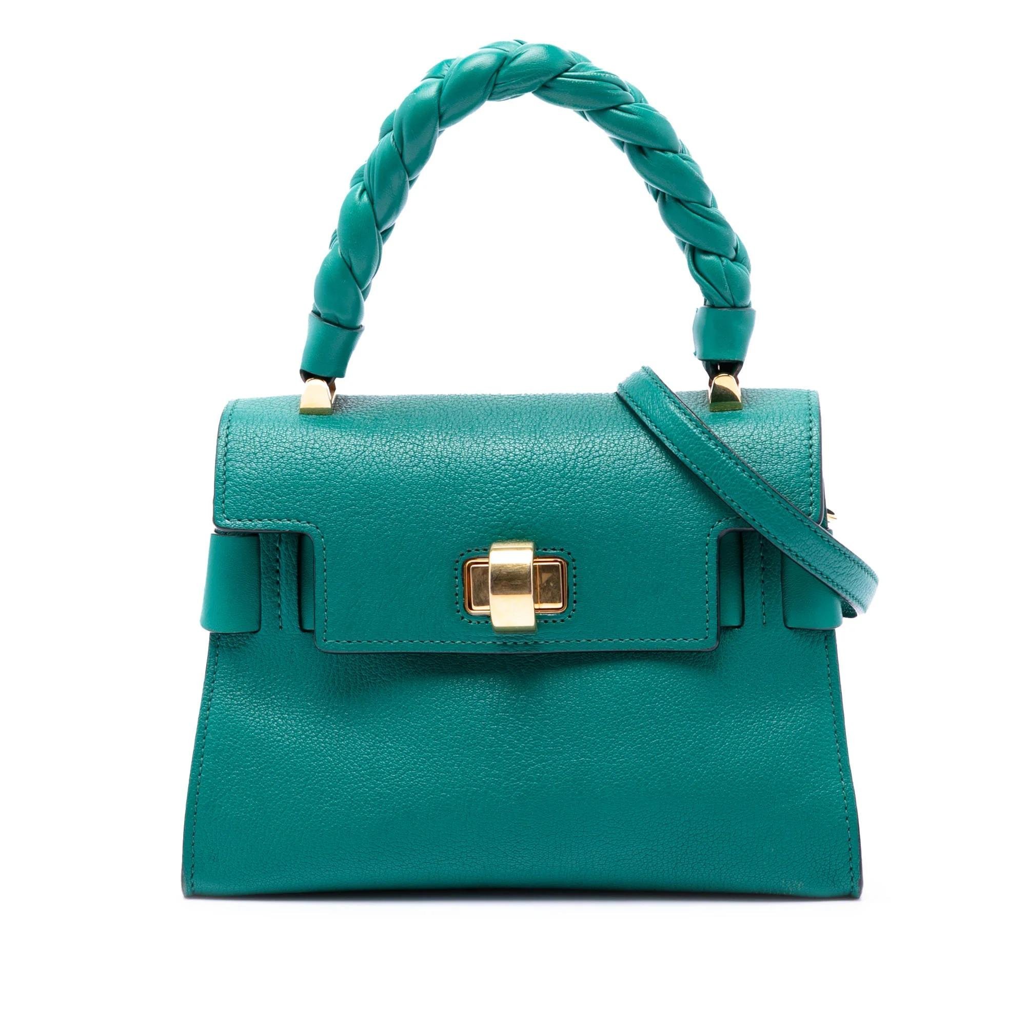 Madras leather handbag