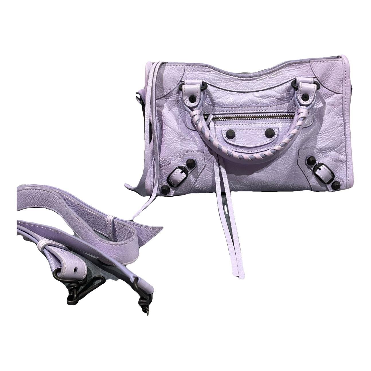 City leather handbag